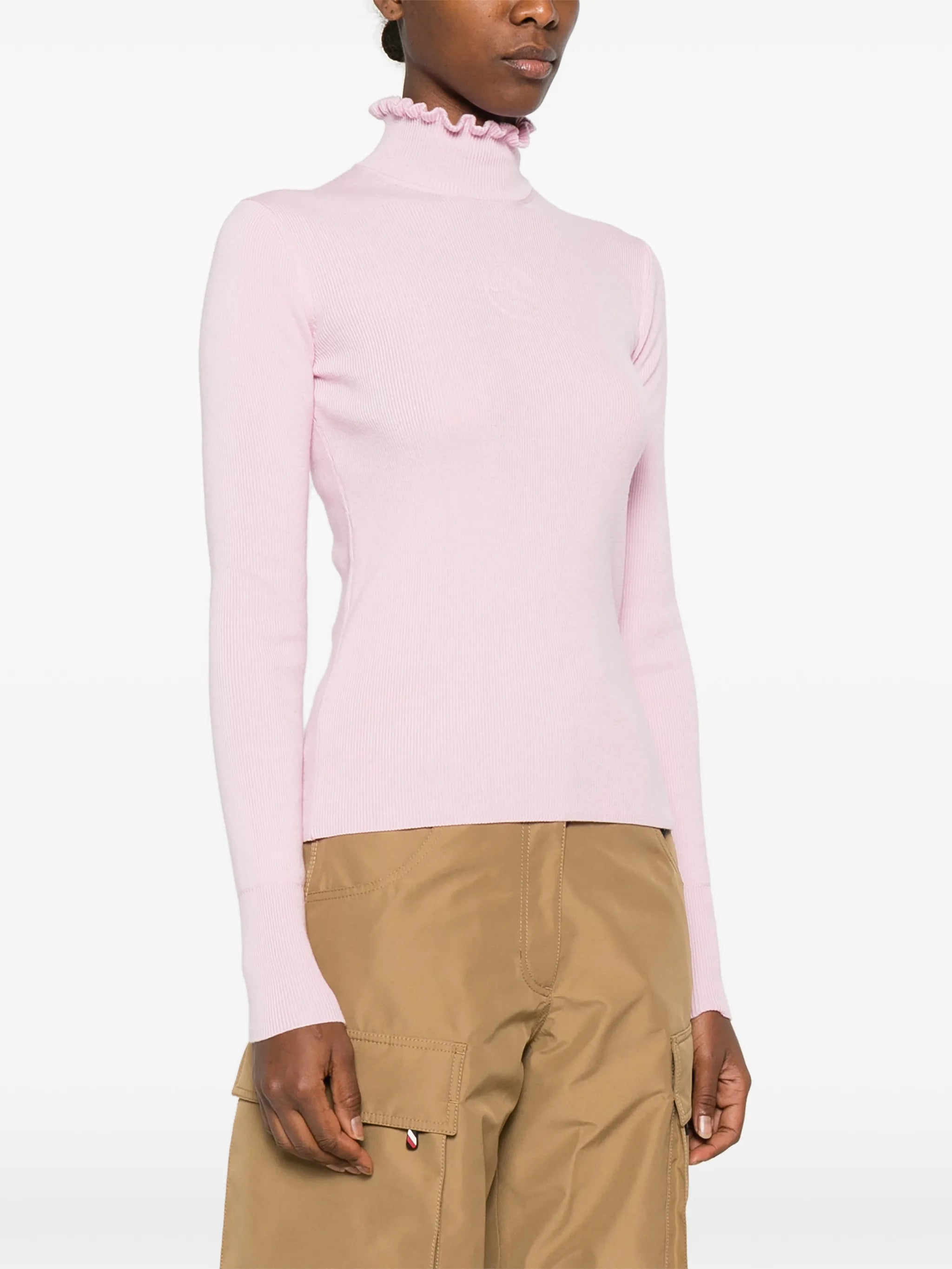 turtleneck long-sleeves T-shirt