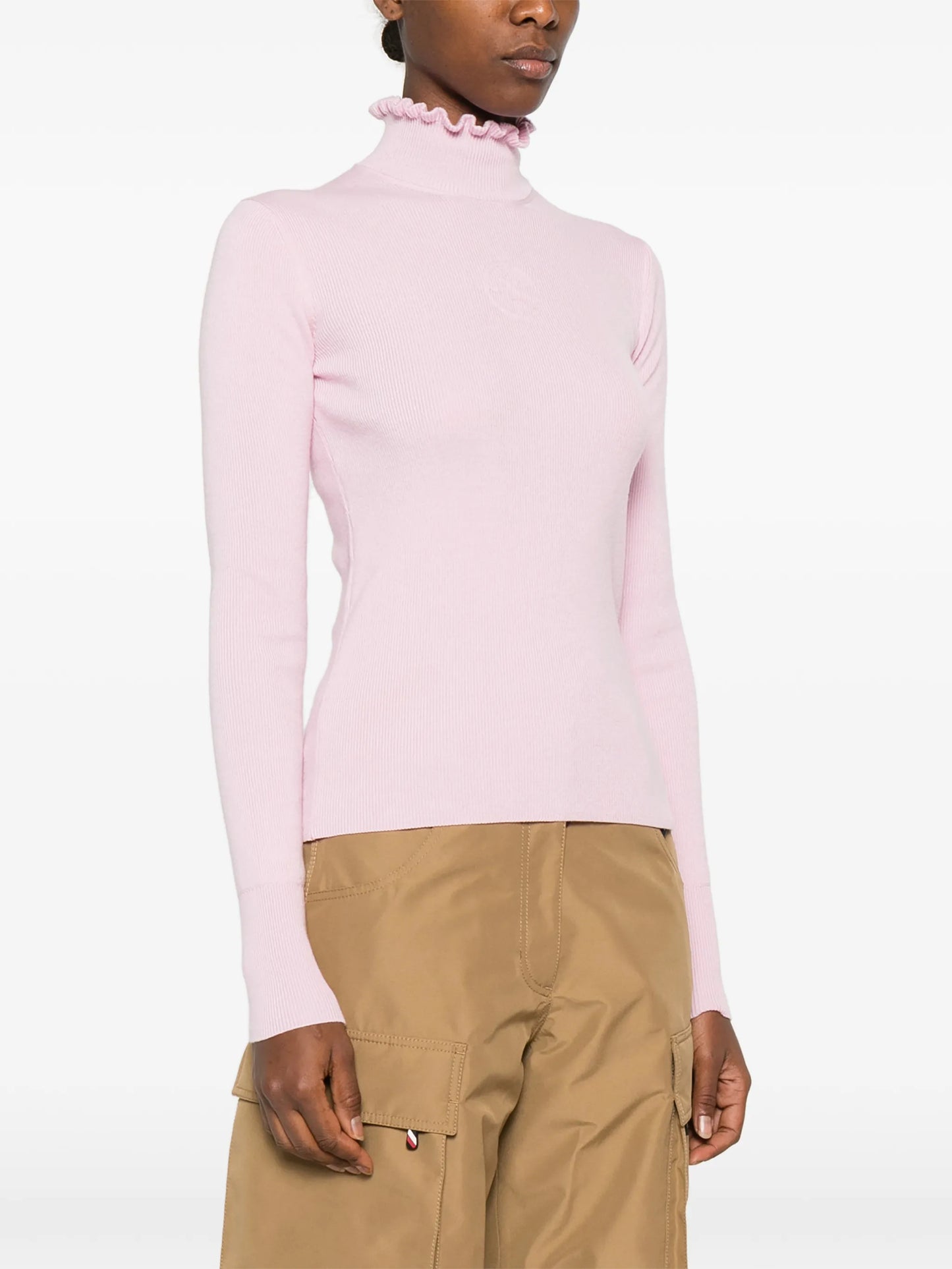 turtleneck long-sleeves T-shirt