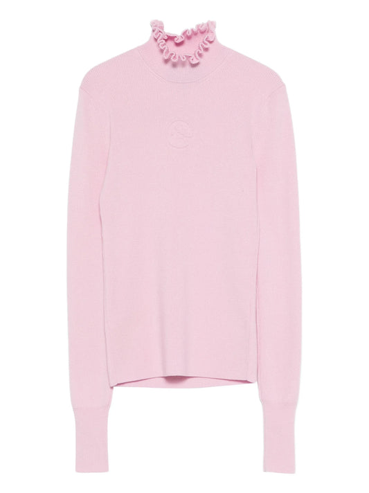 turtleneck long-sleeves T-shirt