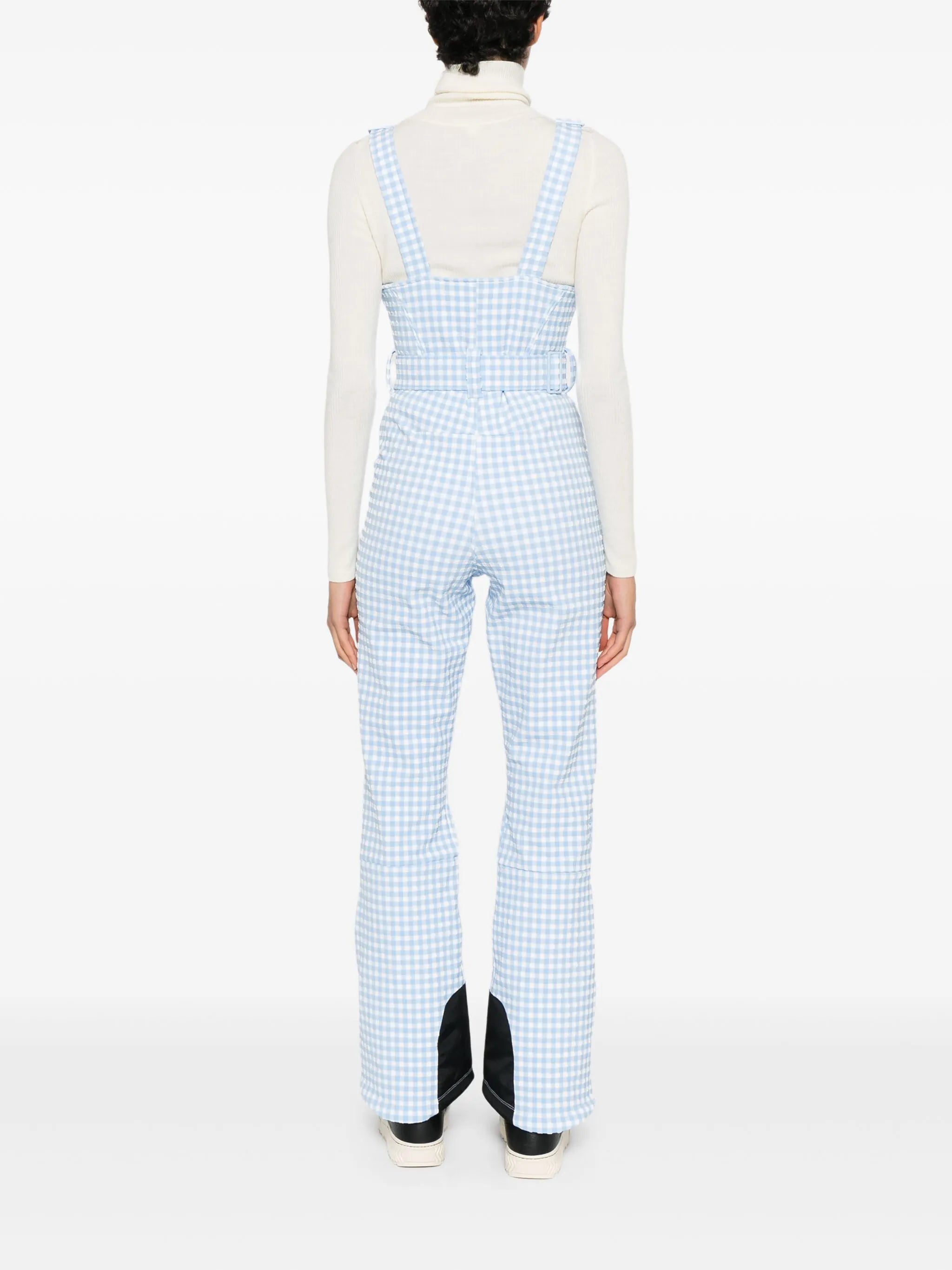 Fernie checkered belted ski salopette