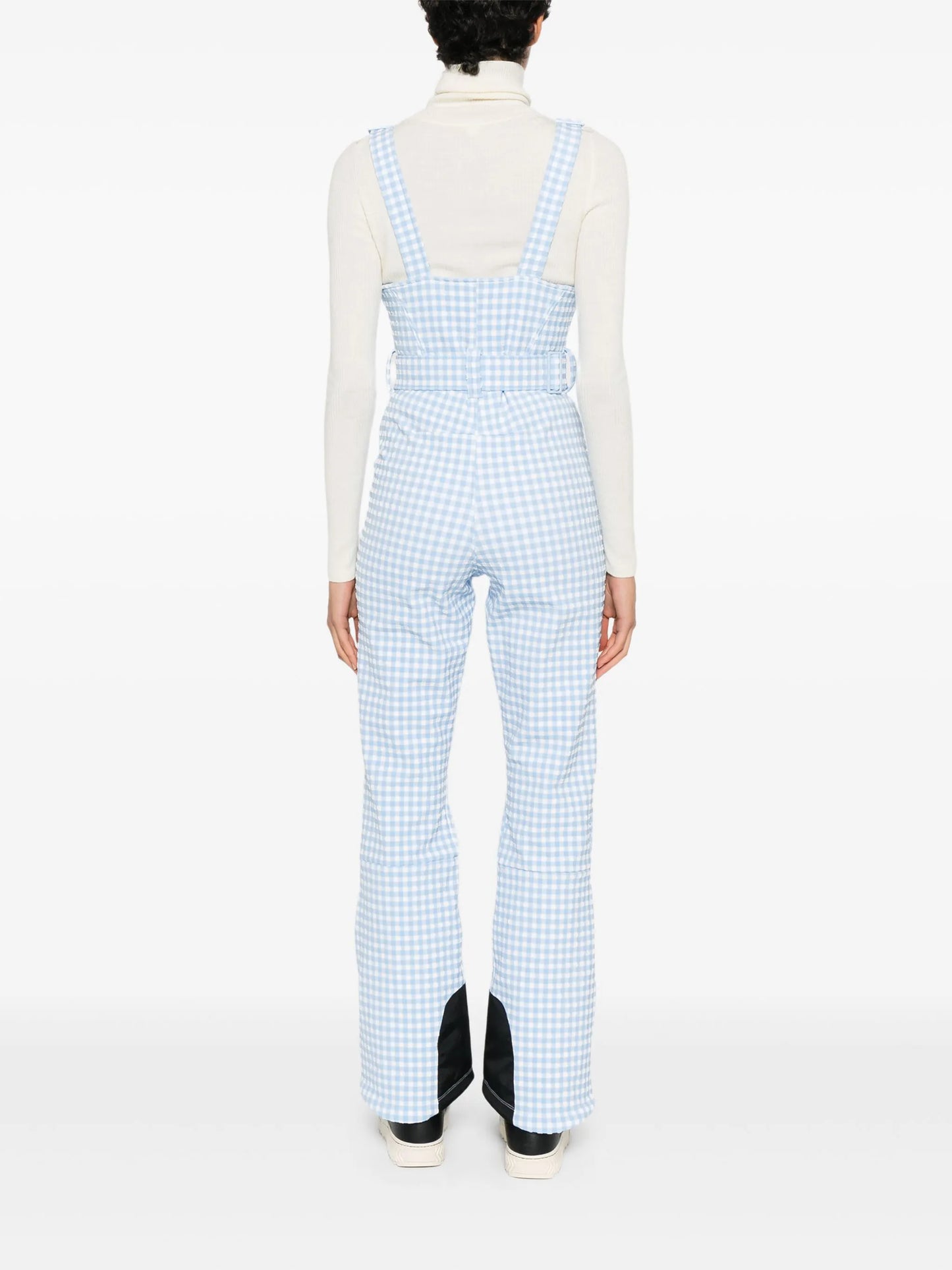 Fernie checkered belted ski salopette