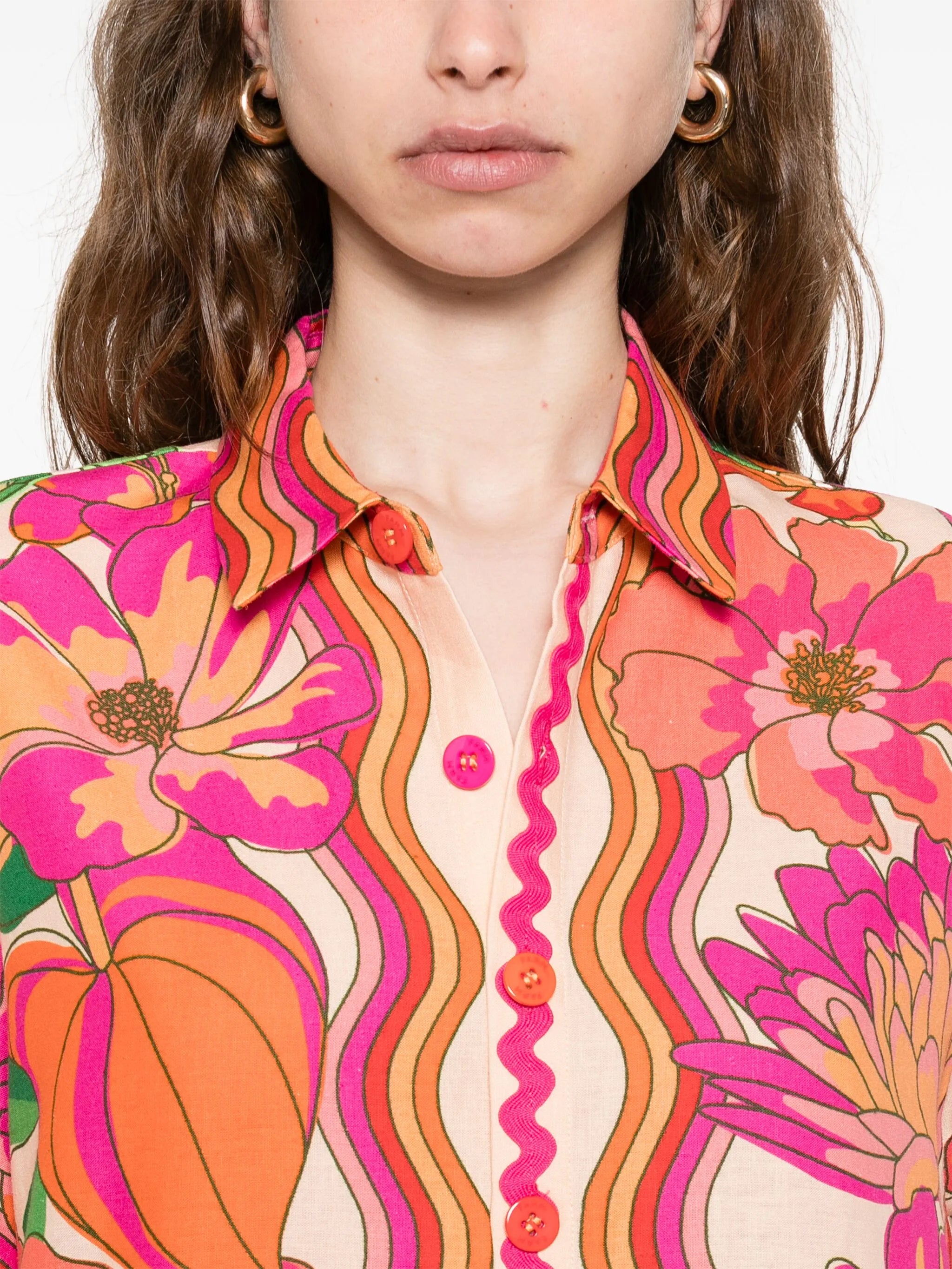 floral-print shirt