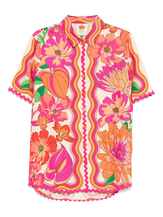 floral-print shirt