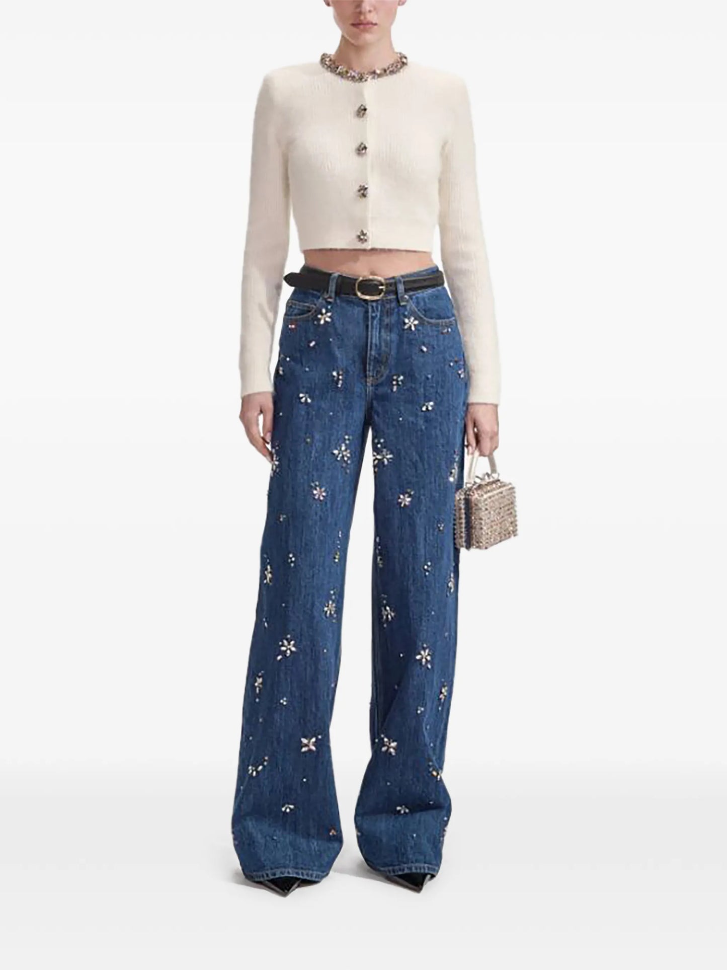 crystal-embellished jeans
