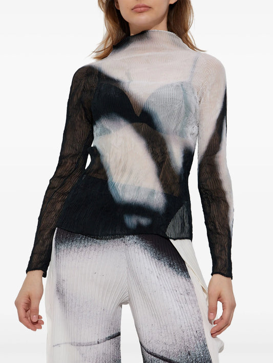 Shadow Study abstract-print long-sleeve top