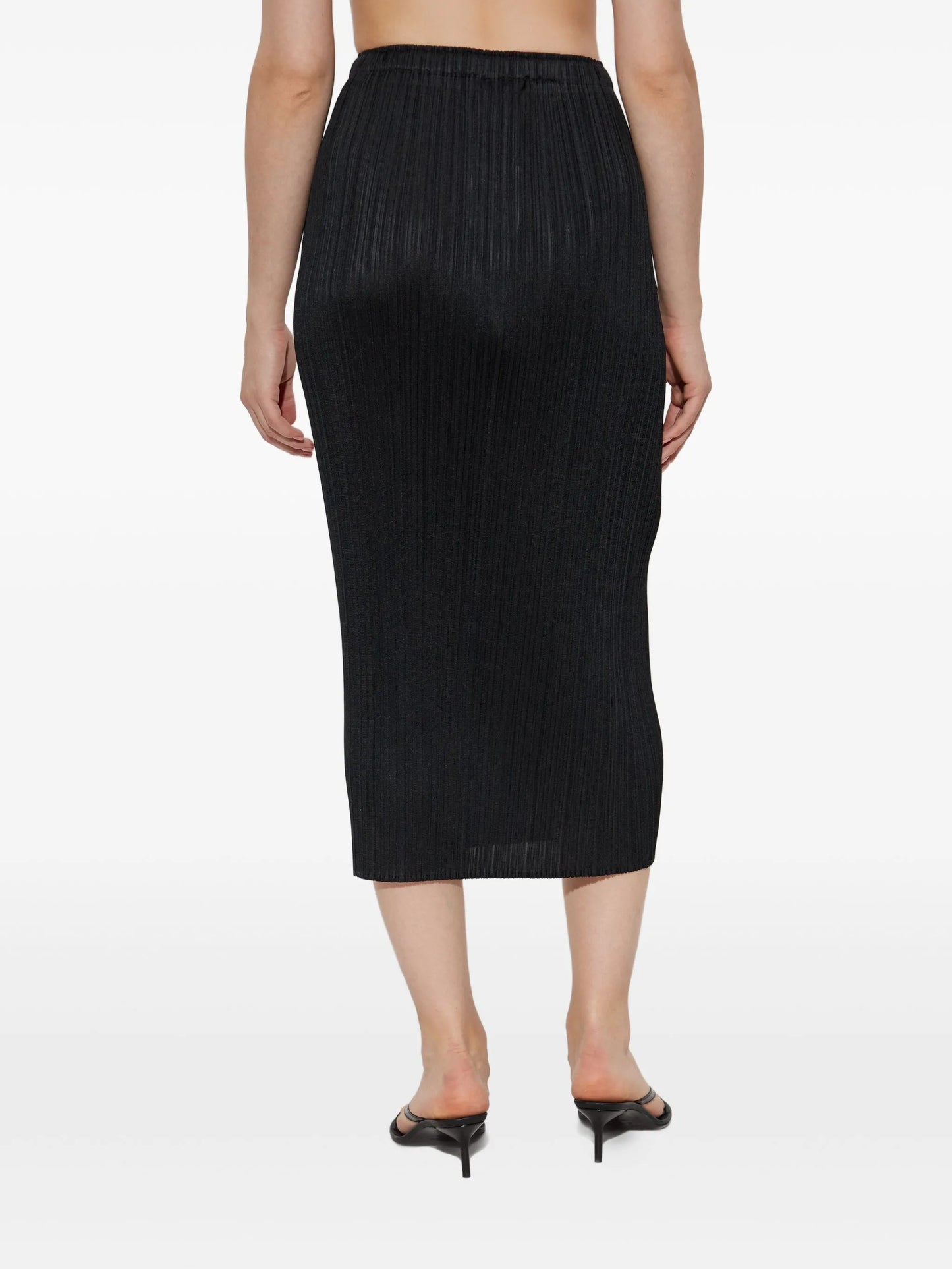 pleated midi skirt