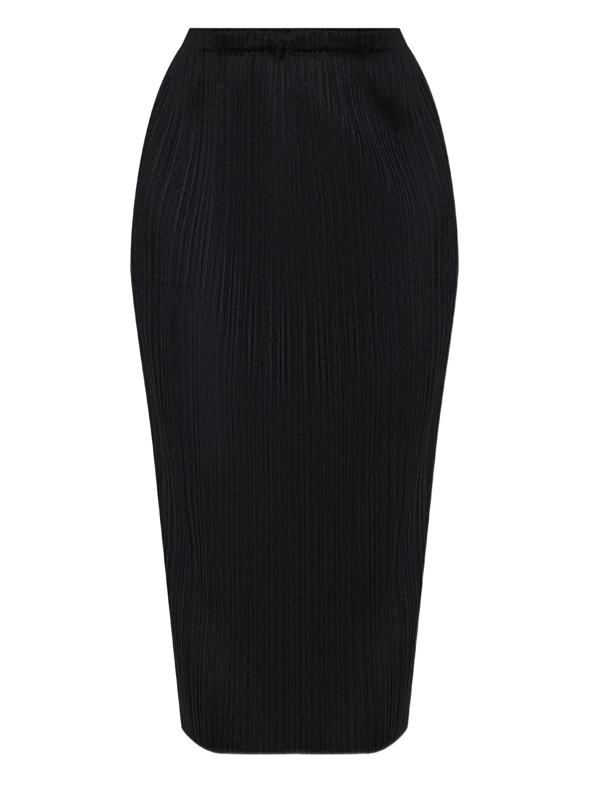 pleated midi skirt