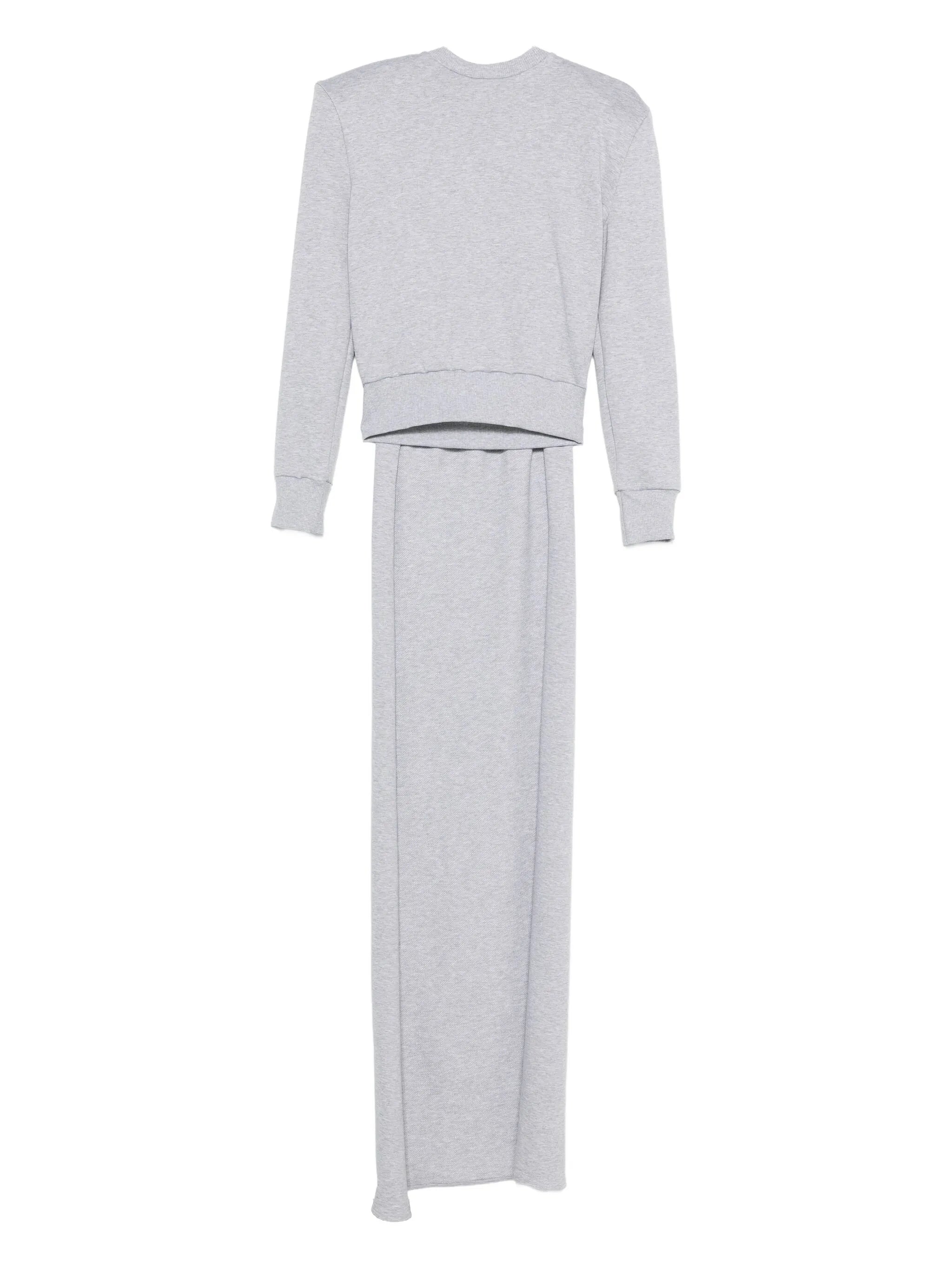 draped-detail crew-neck sweatshirt
