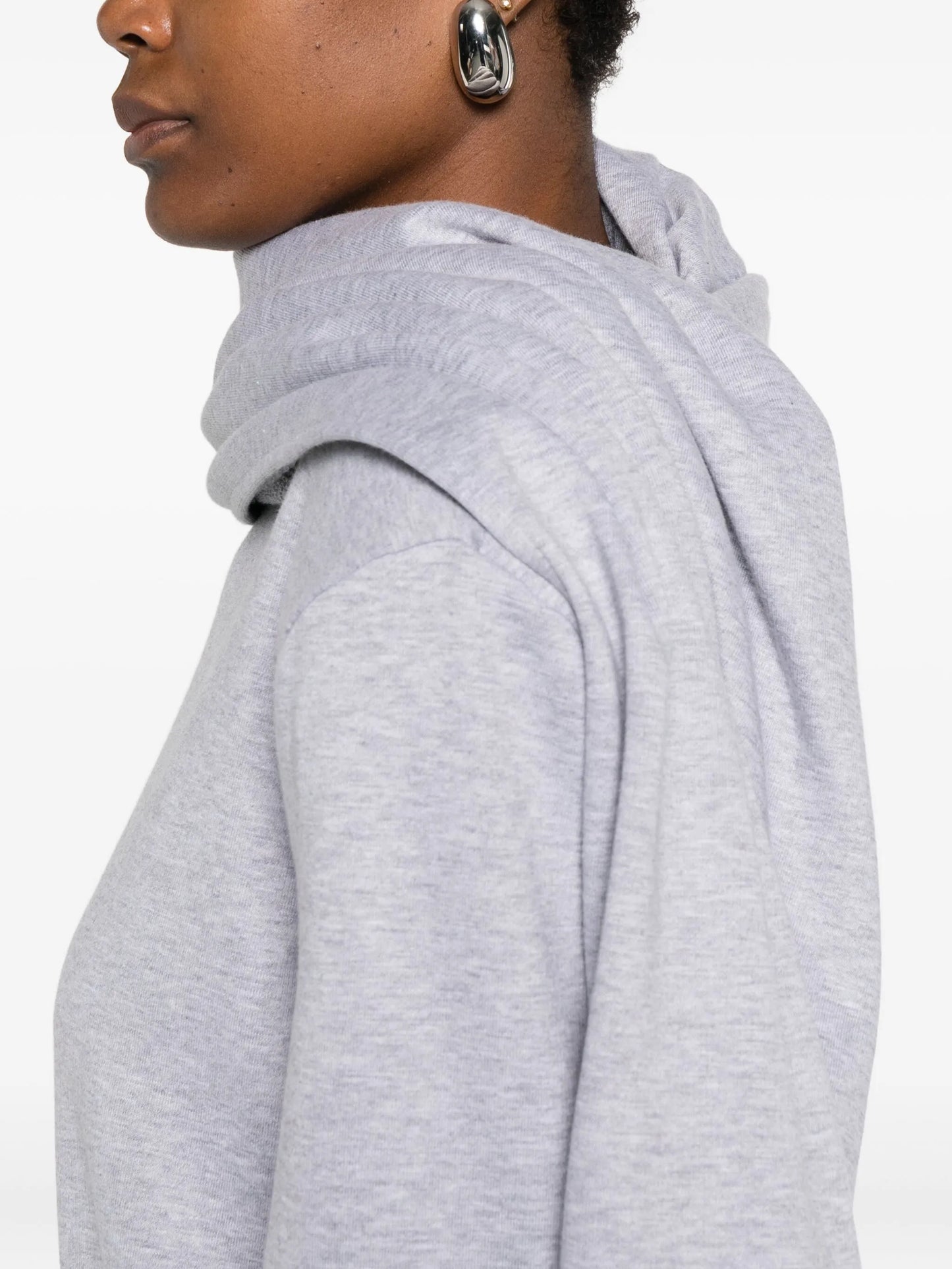 draped-detail crew-neck sweatshirt