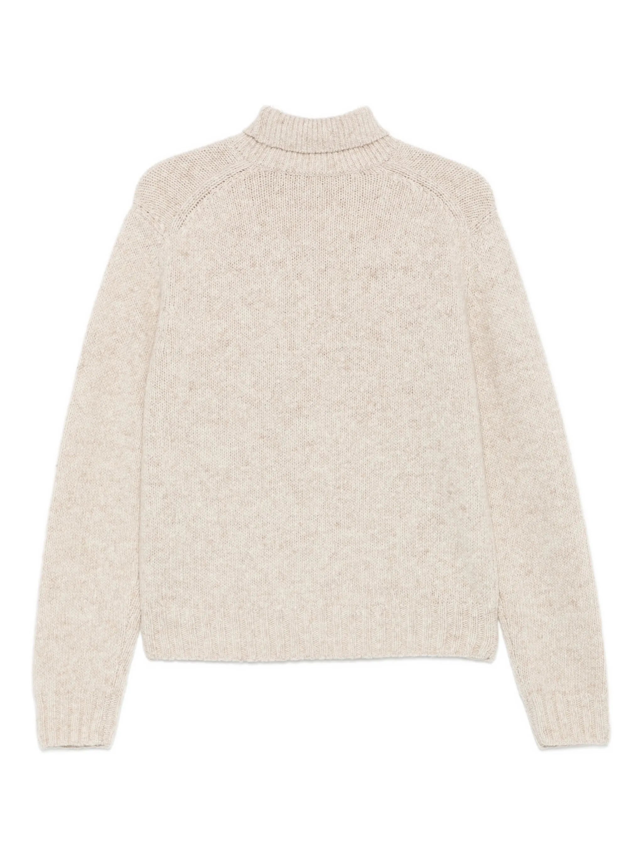 high-neck cashmere sweater