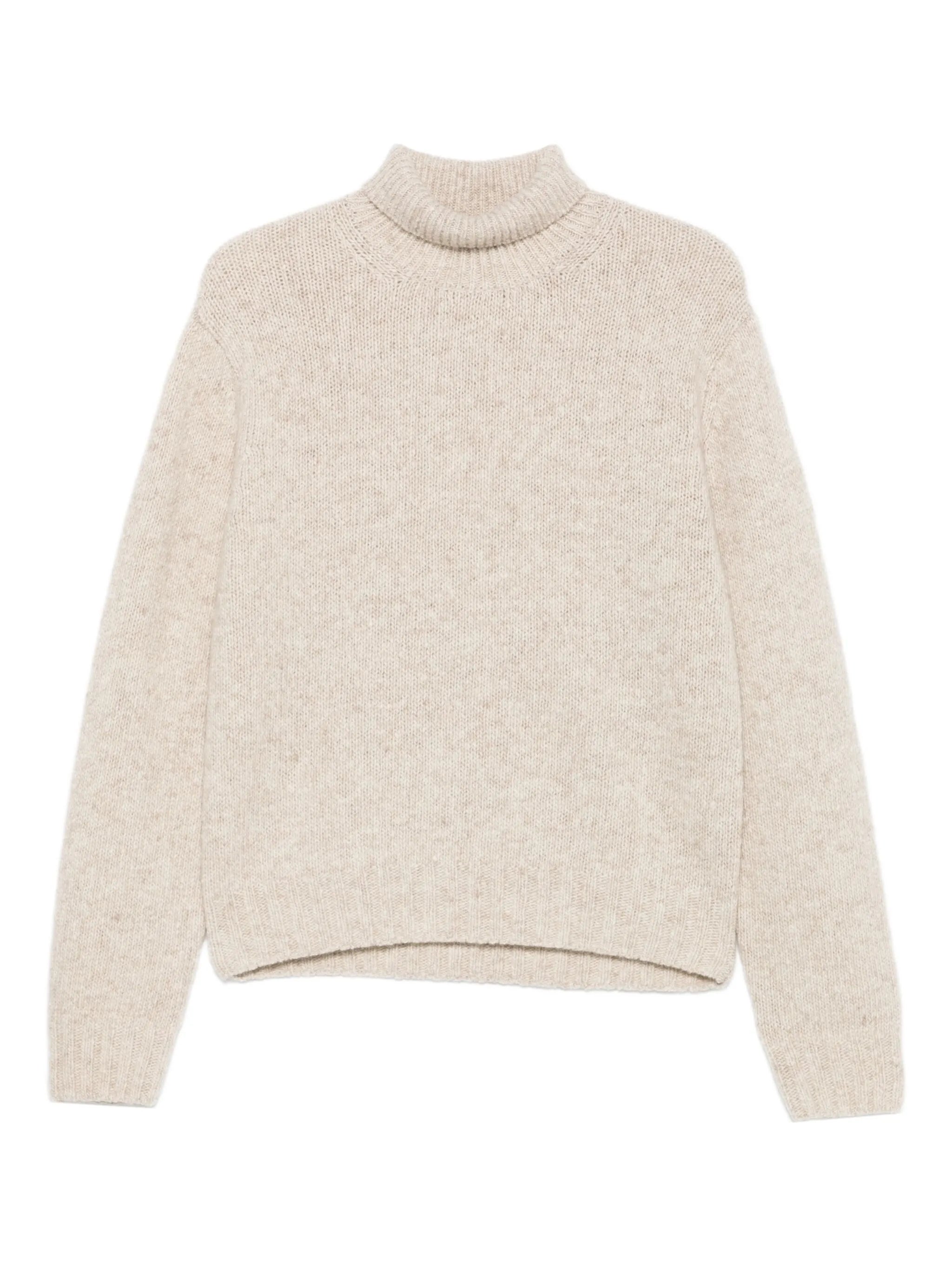 high-neck cashmere sweater