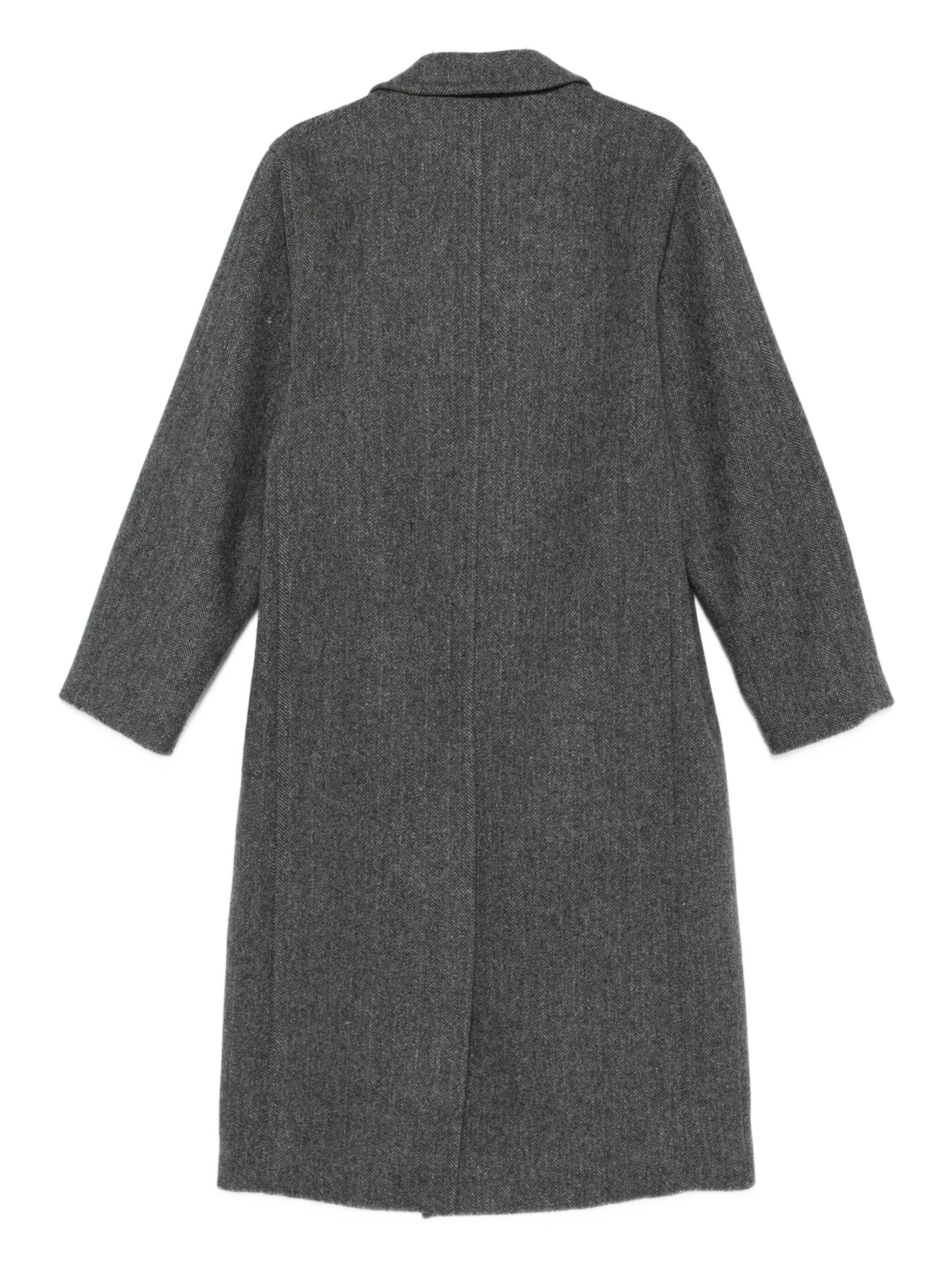 Shetland wood double-breasted coat