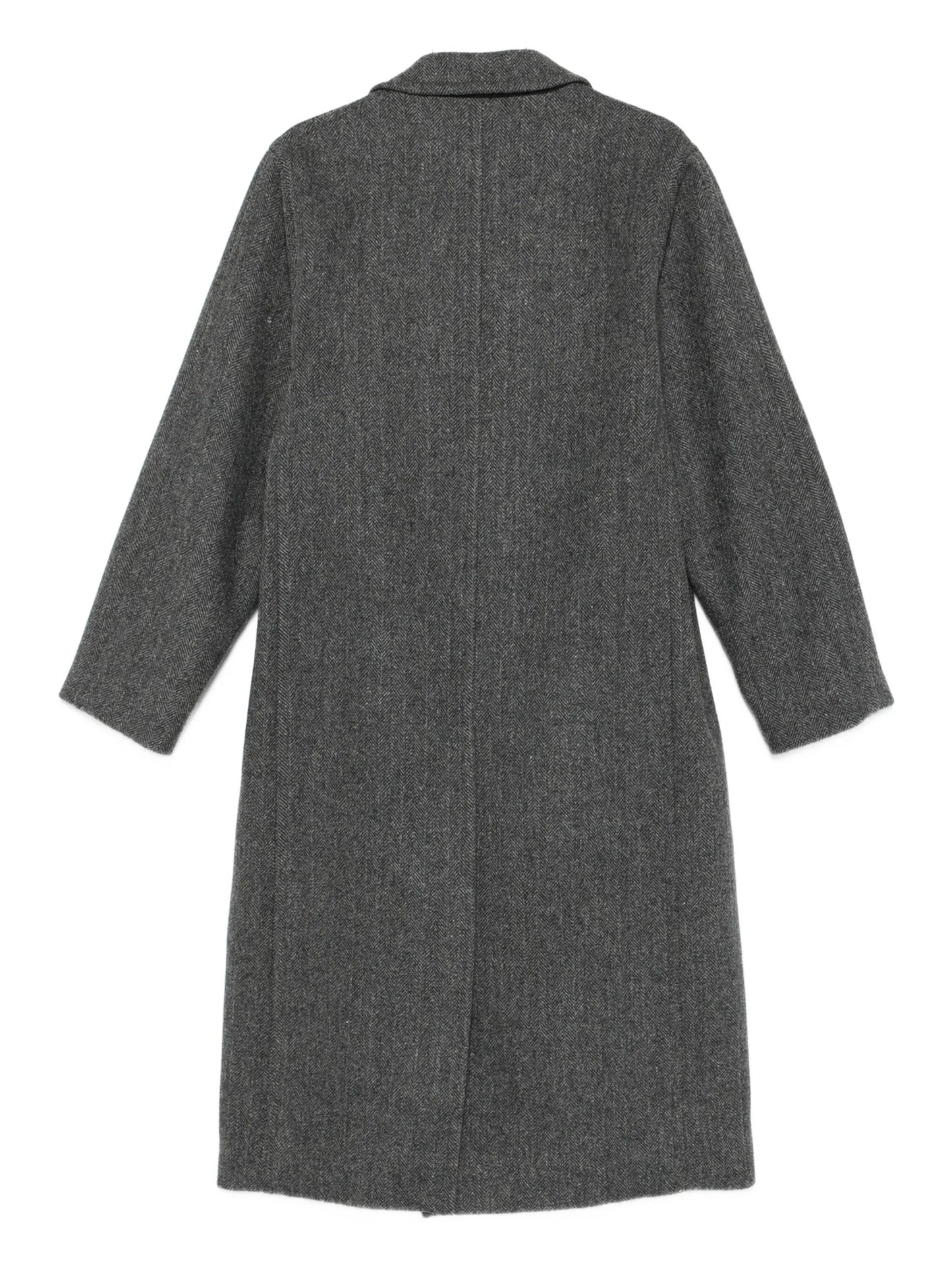 Shetland wood double-breasted coat
