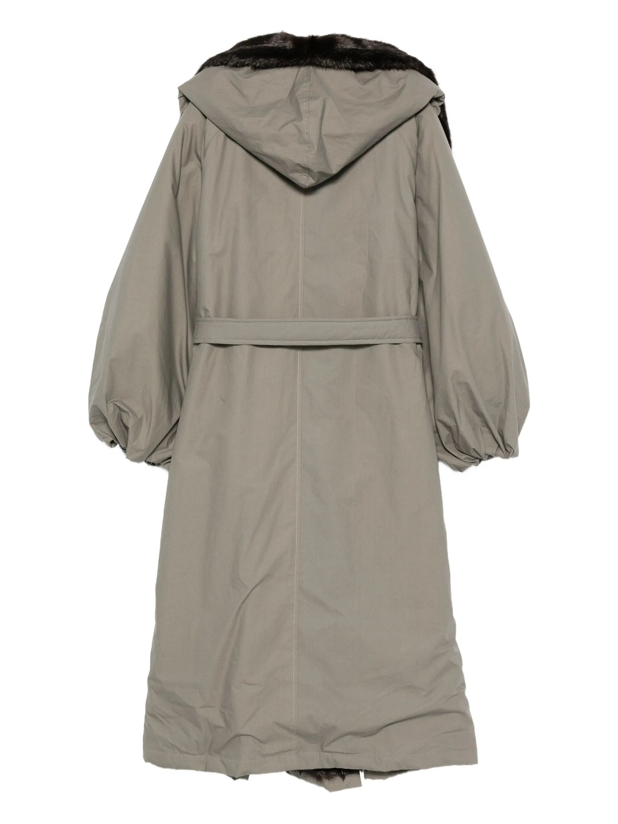 fur hooded coat