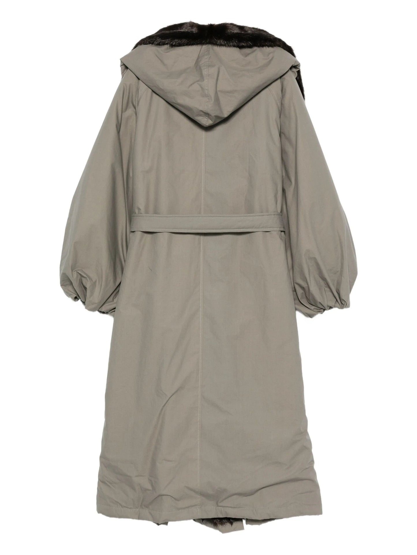 fur hooded coat