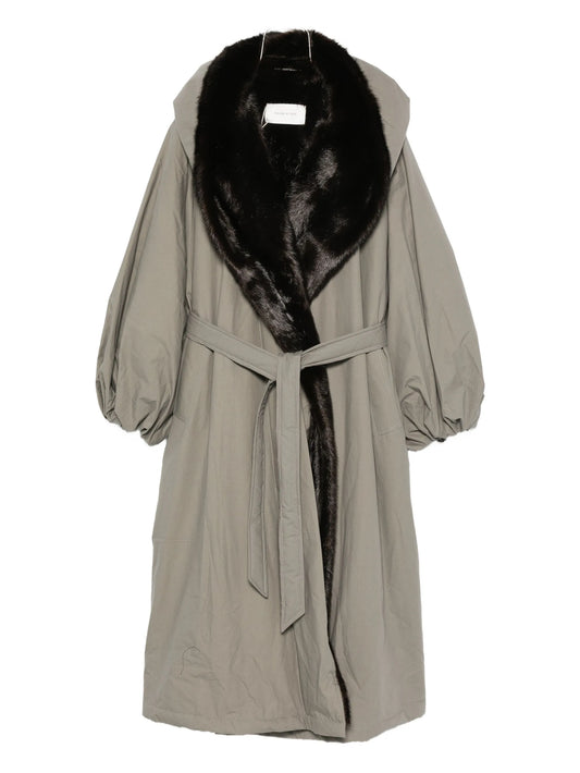 fur hooded coat