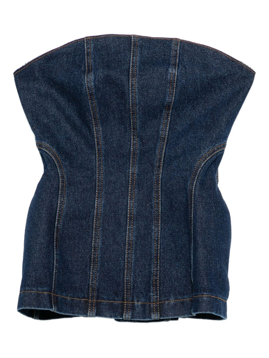 denim corset