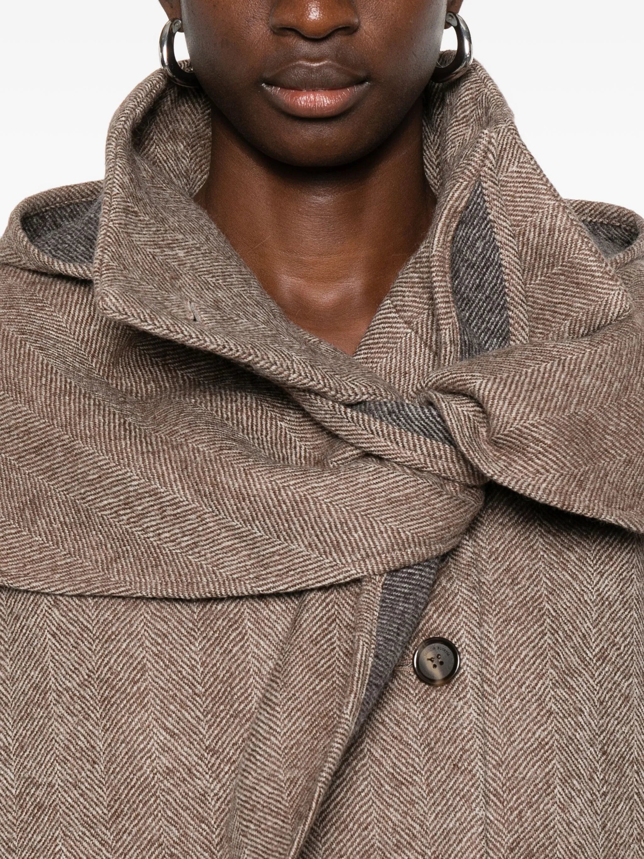 shoulder-detail layered blazer