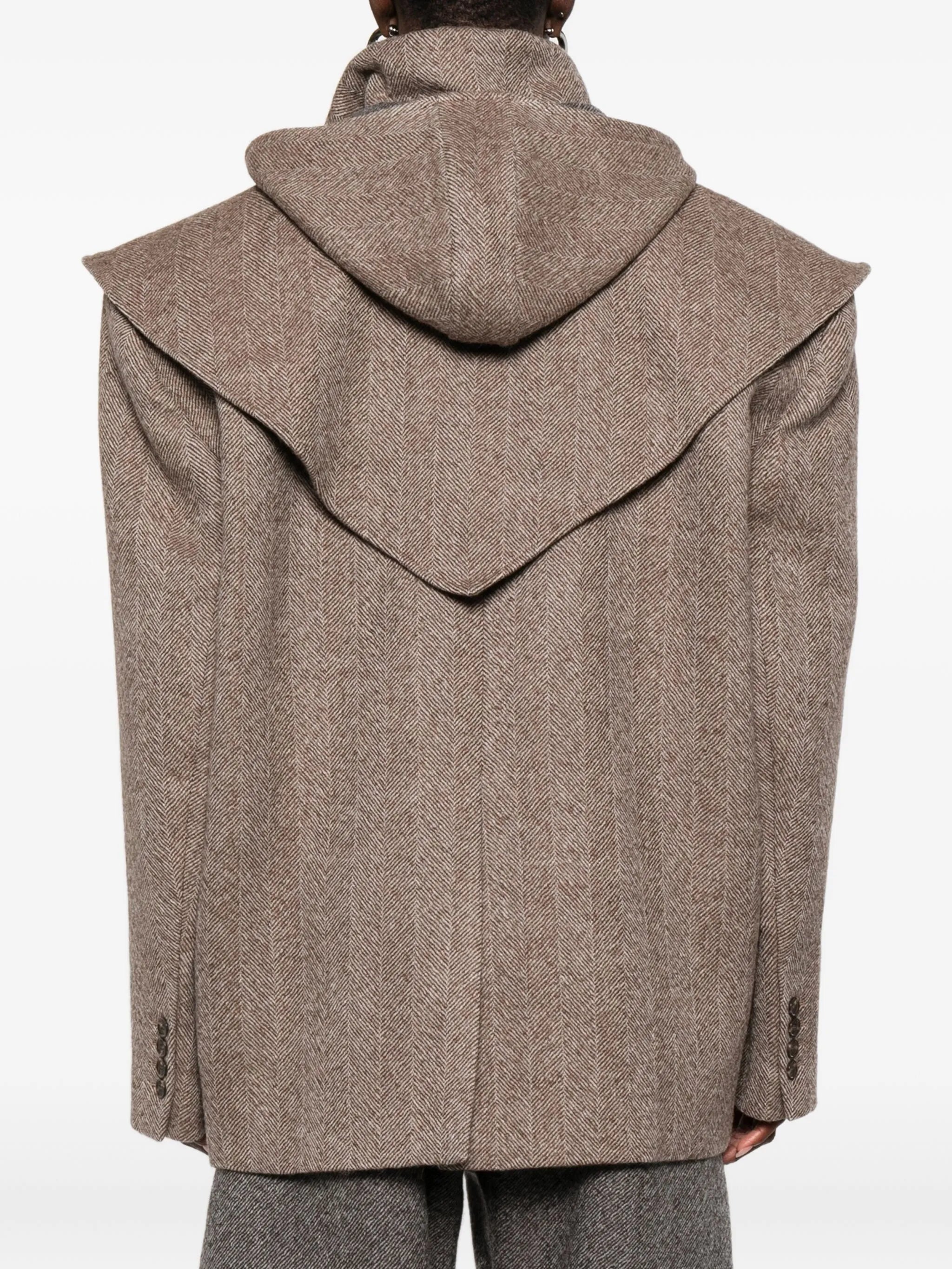 shoulder-detail layered blazer