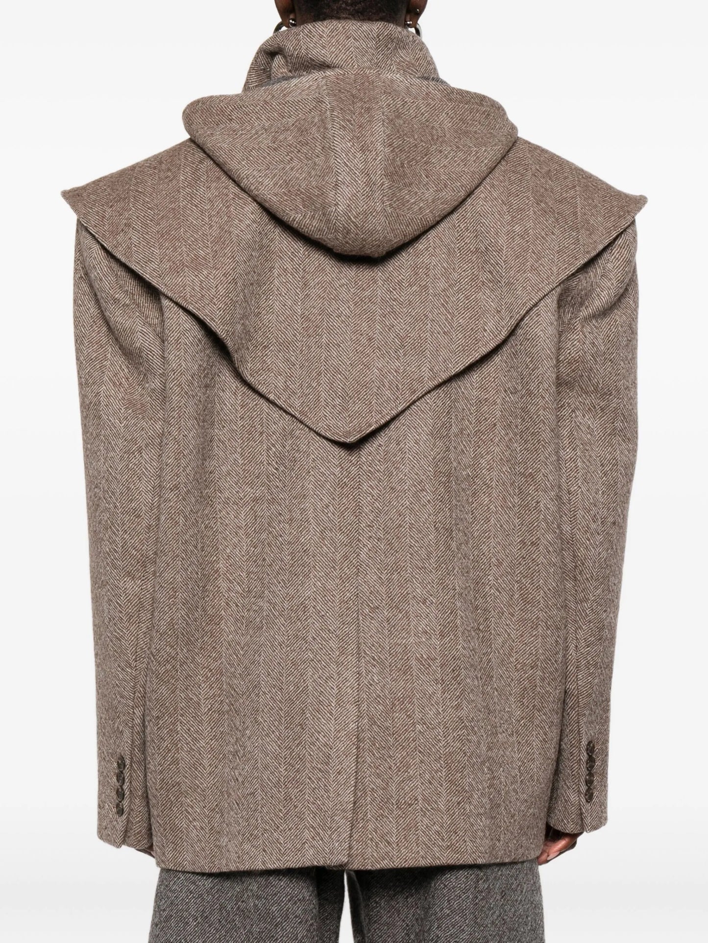 shoulder-detail layered blazer