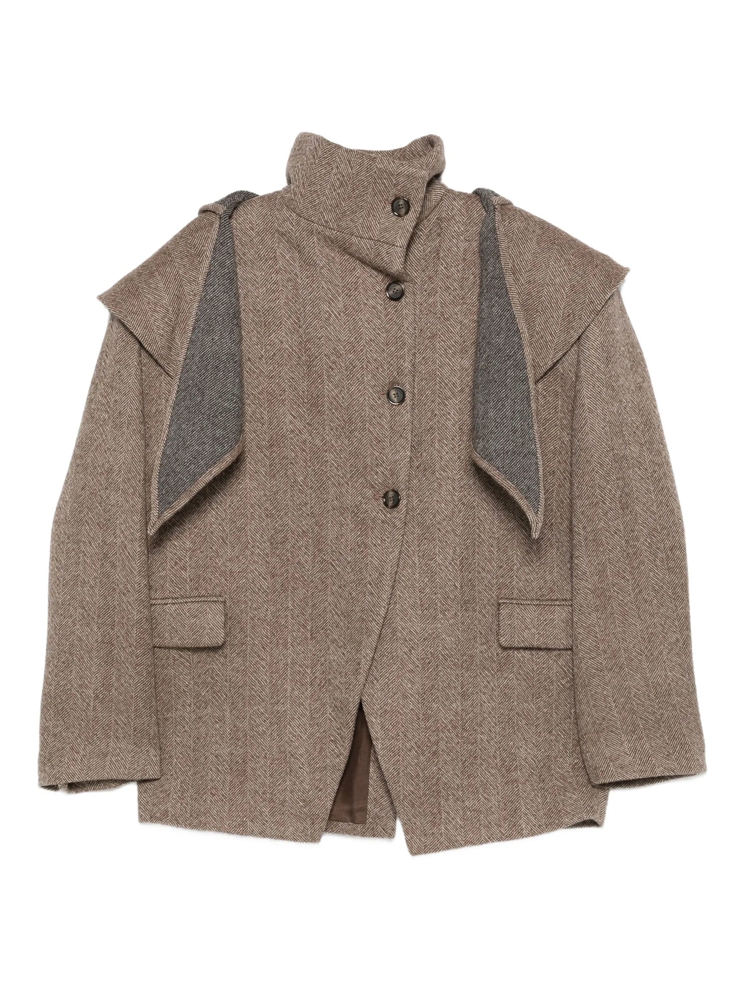 shoulder-detail layered blazer