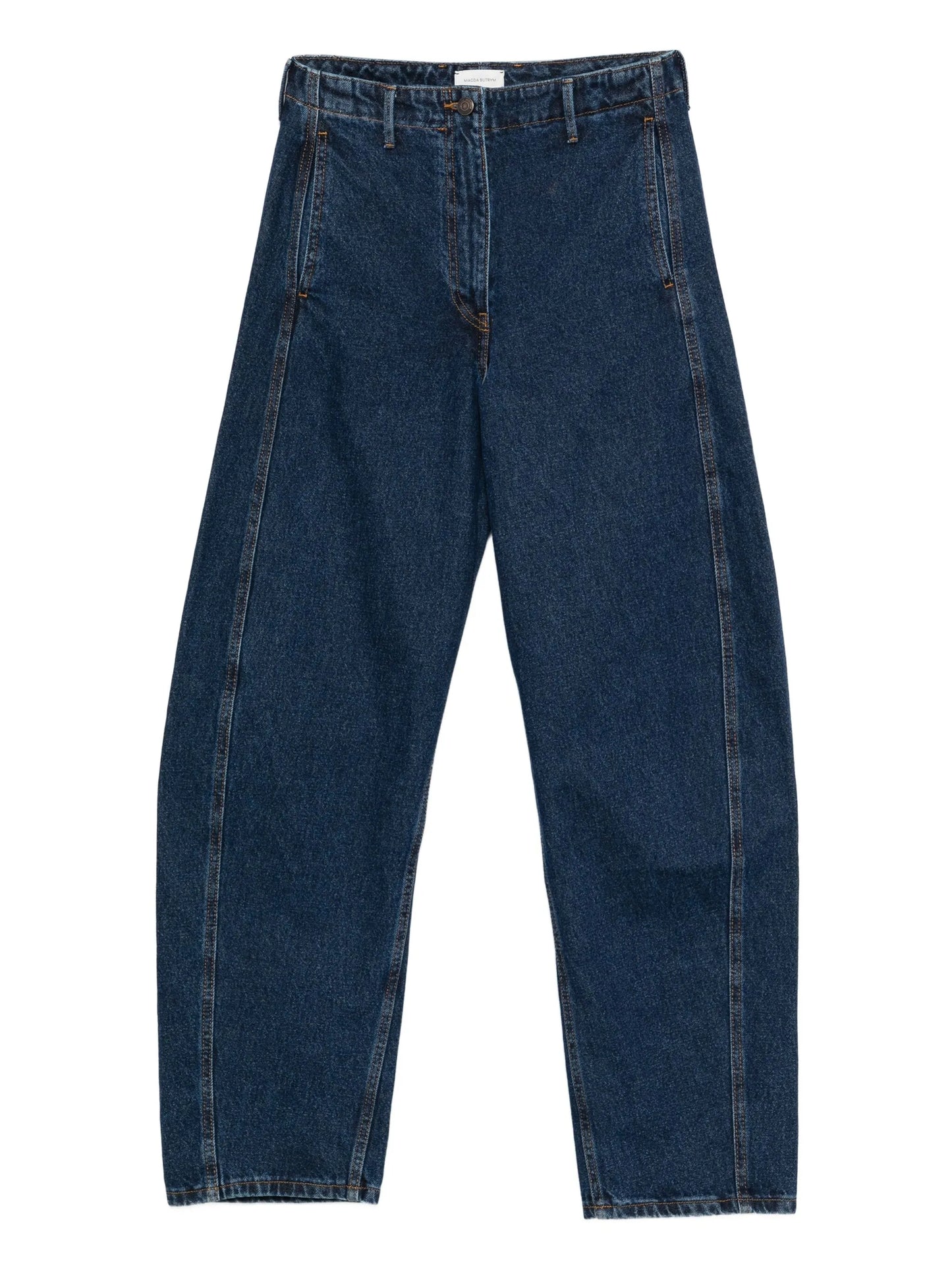 seam-detail wide-leg jeans