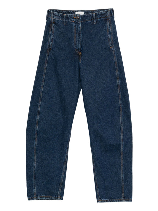 seam-detail wide-leg jeans