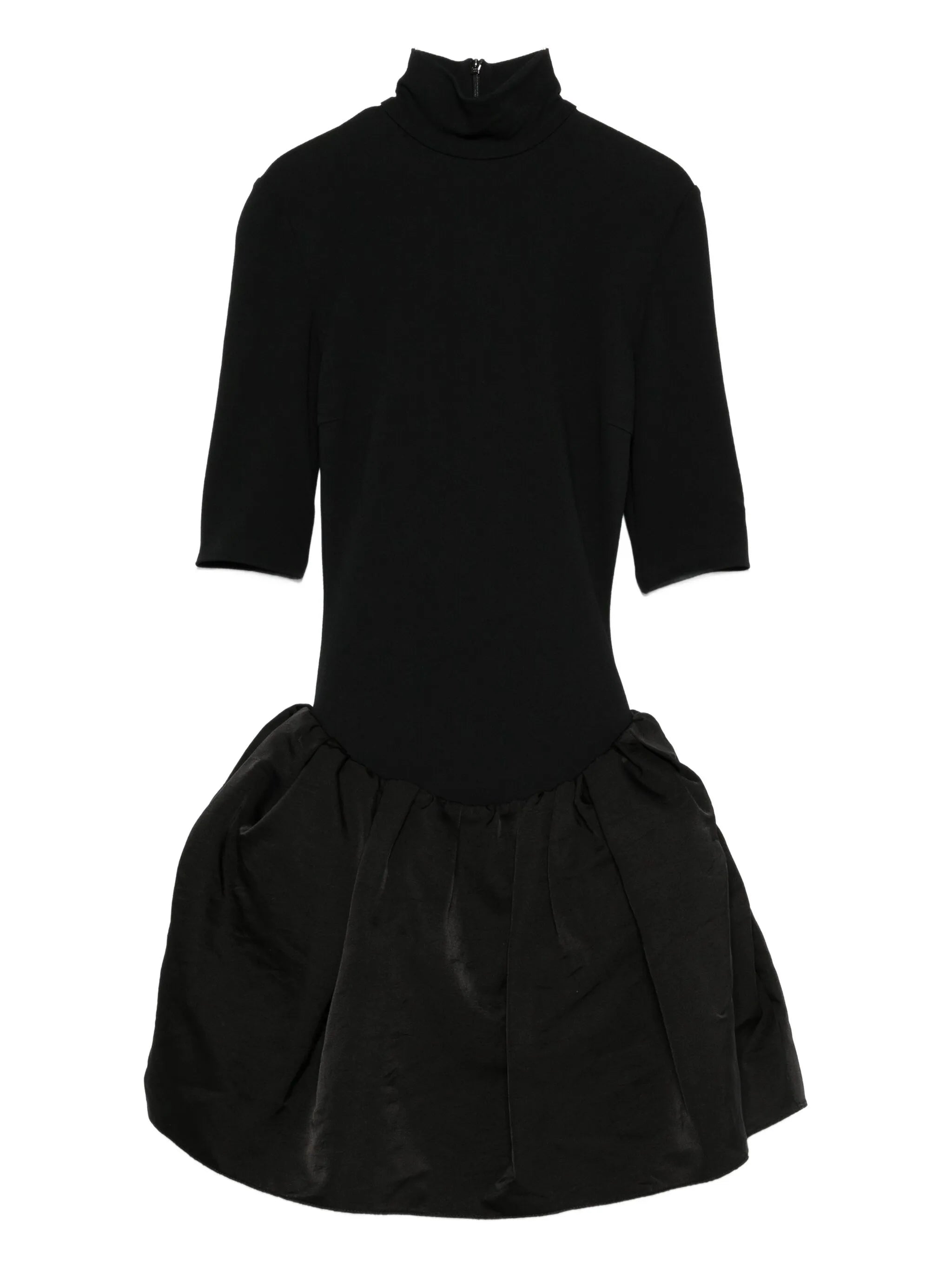 roll-neck puffball mini dress