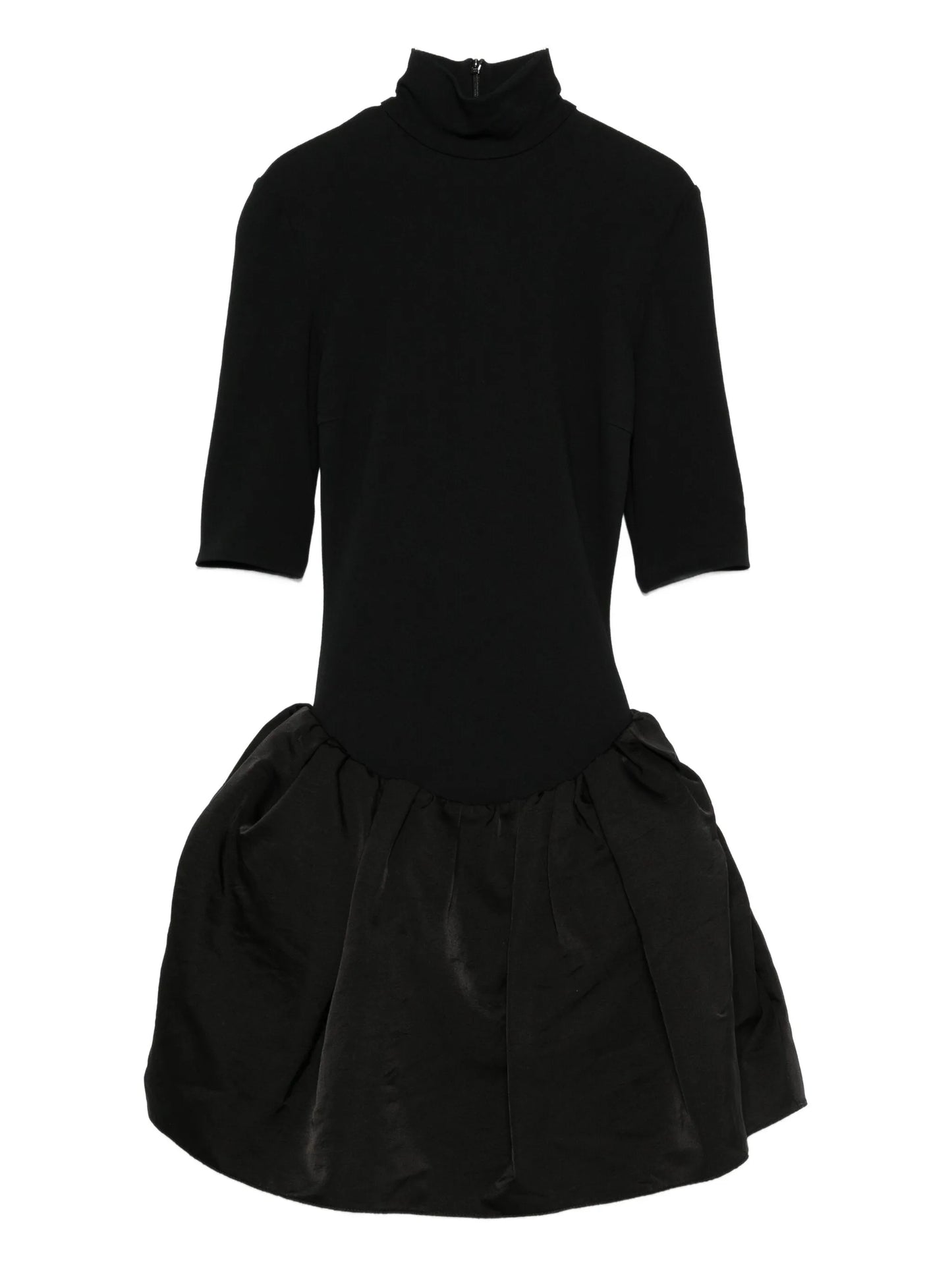 roll-neck puffball mini dress