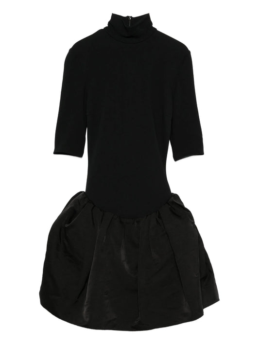 roll-neck puffball mini dress