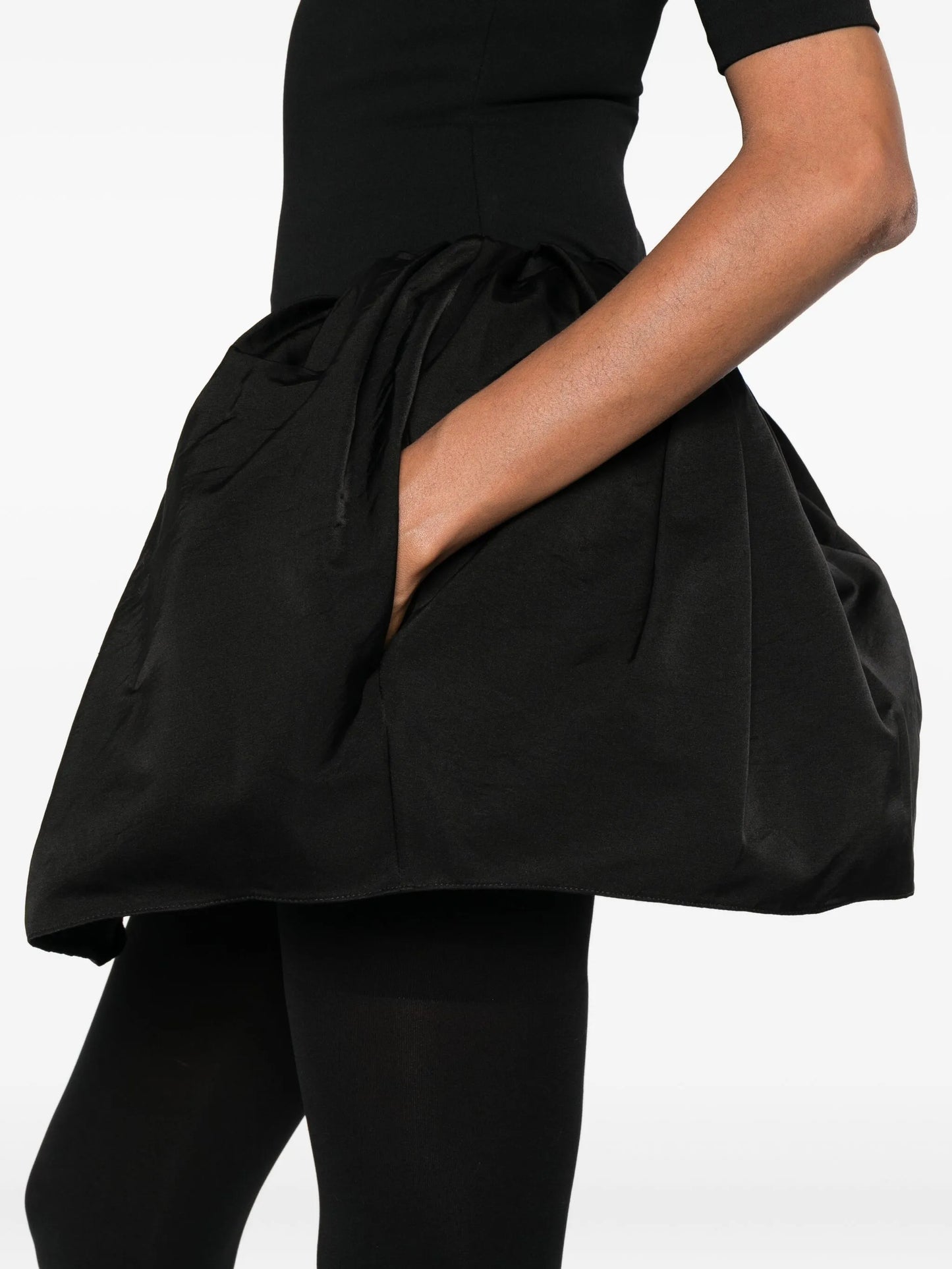 roll-neck puffball mini dress