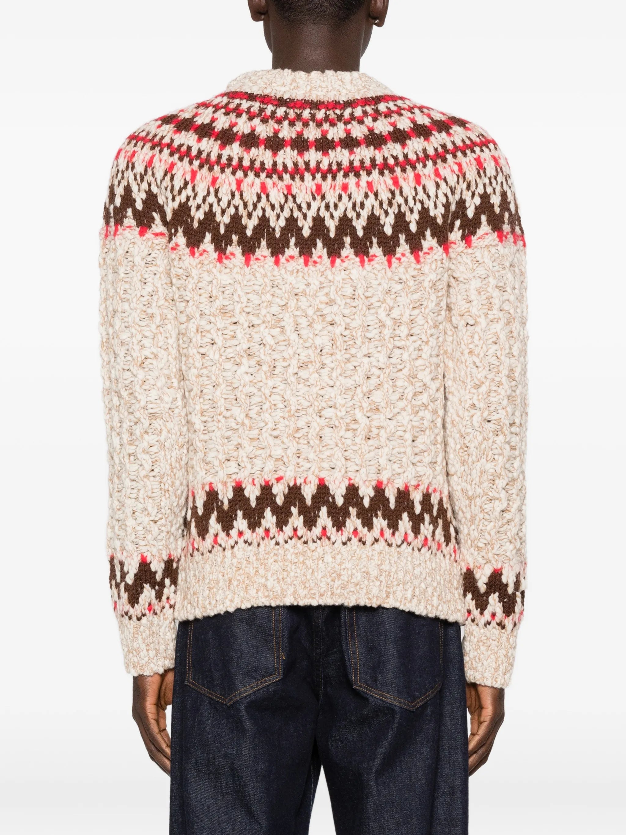 jacquard crew-neck sweater