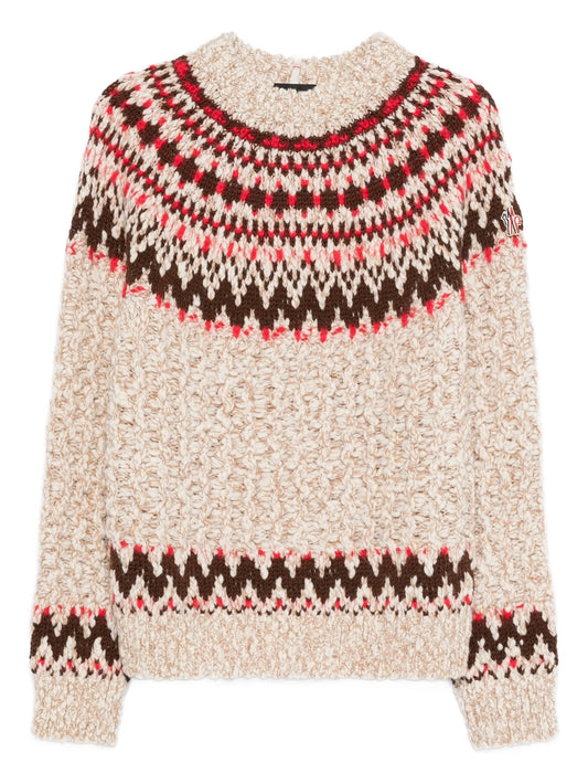 jacquard crew-neck sweater