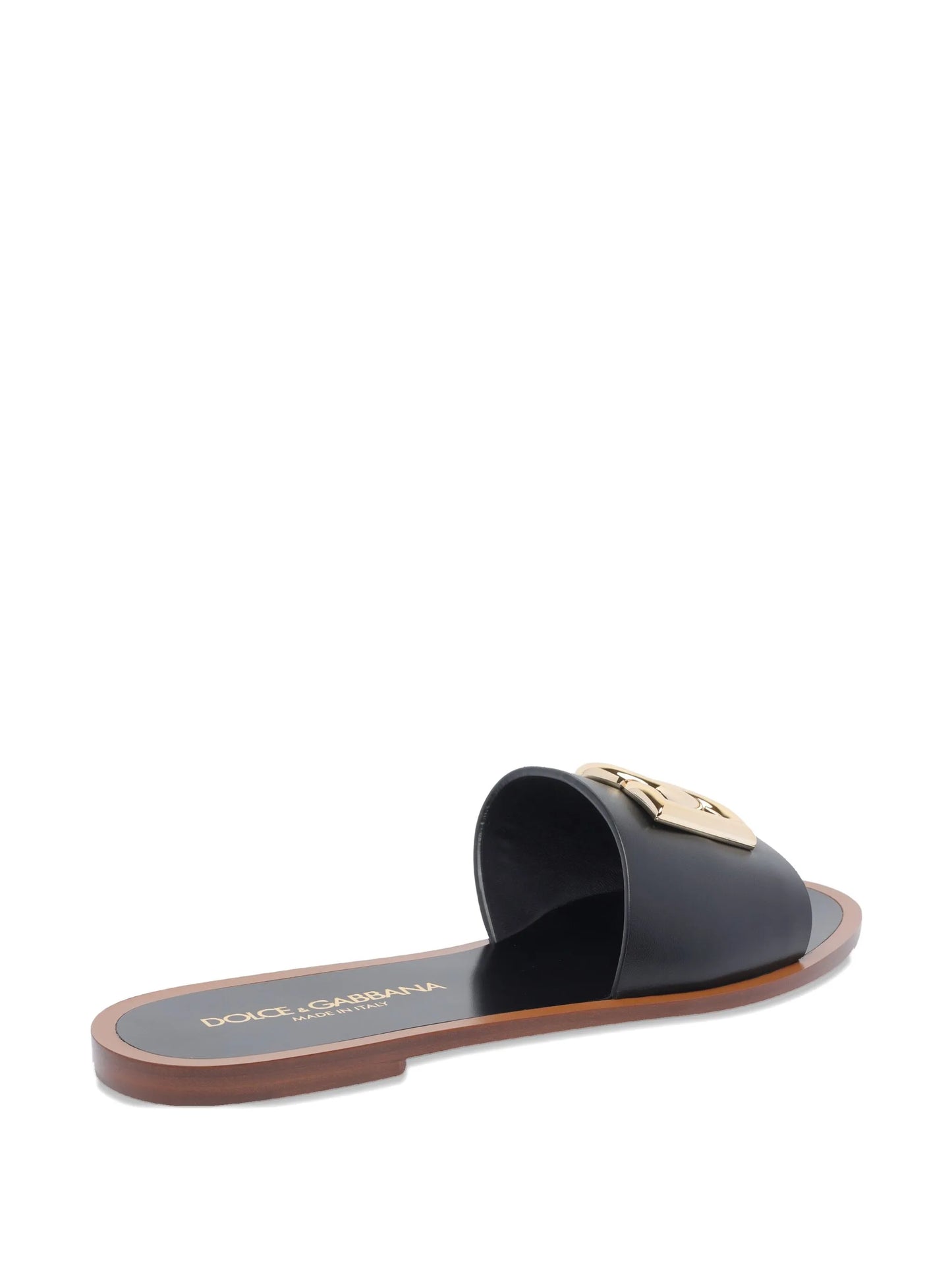 DG-logo leather sandals