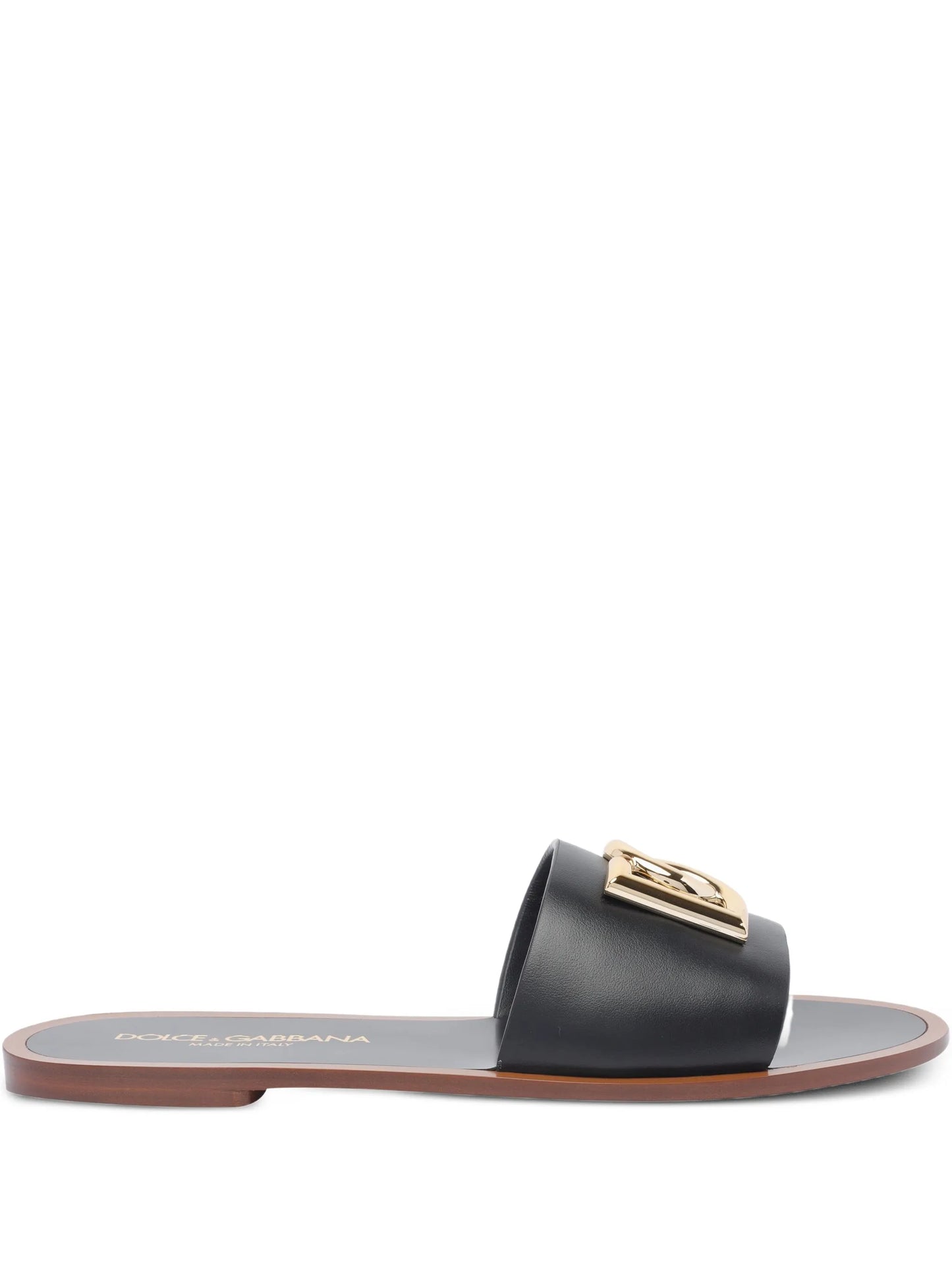 DG-logo leather sandals
