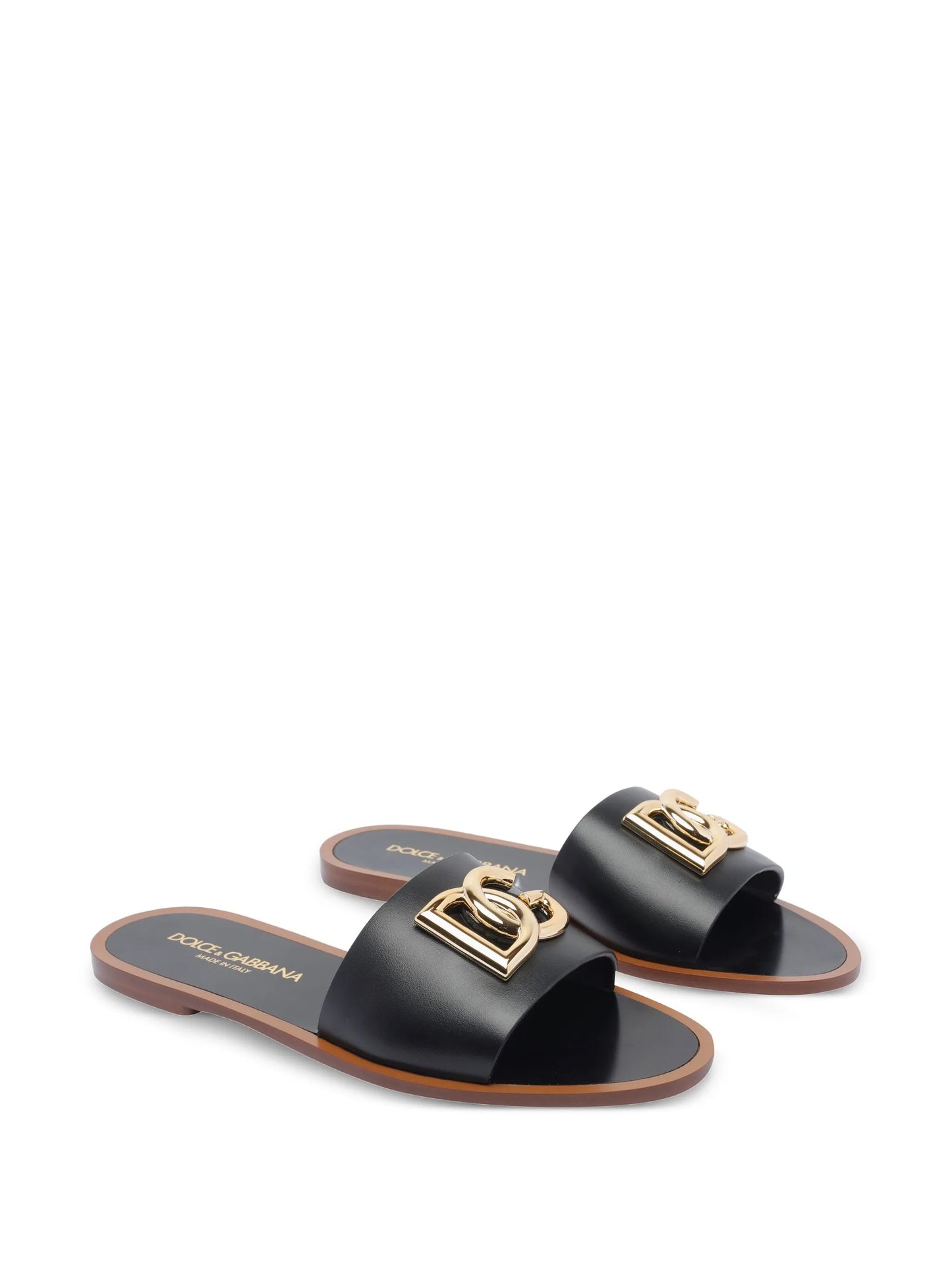 DG-logo leather sandals