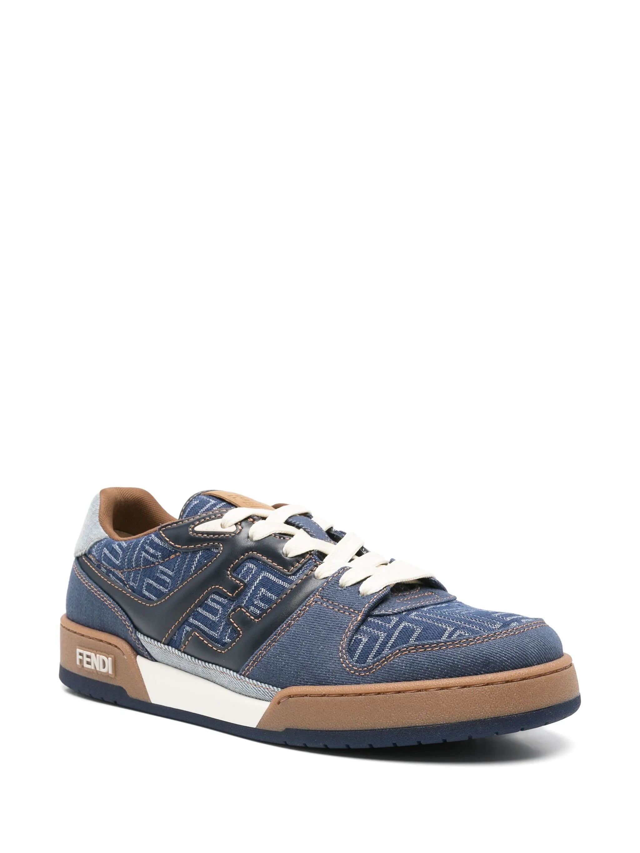 Match leather sneakers