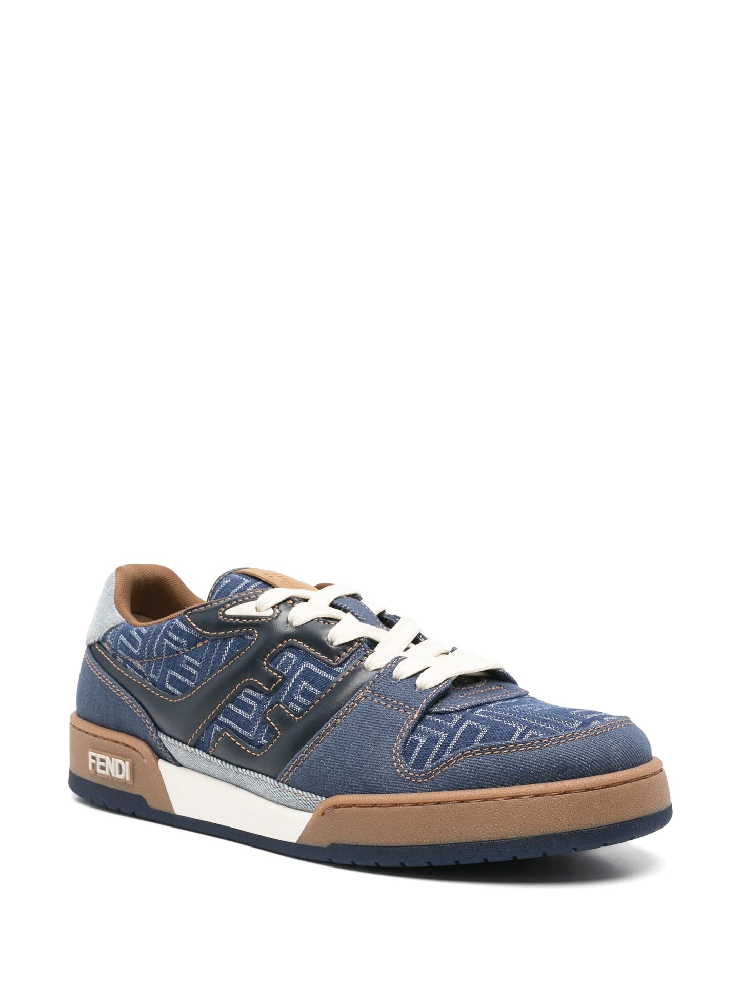 Match leather sneakers