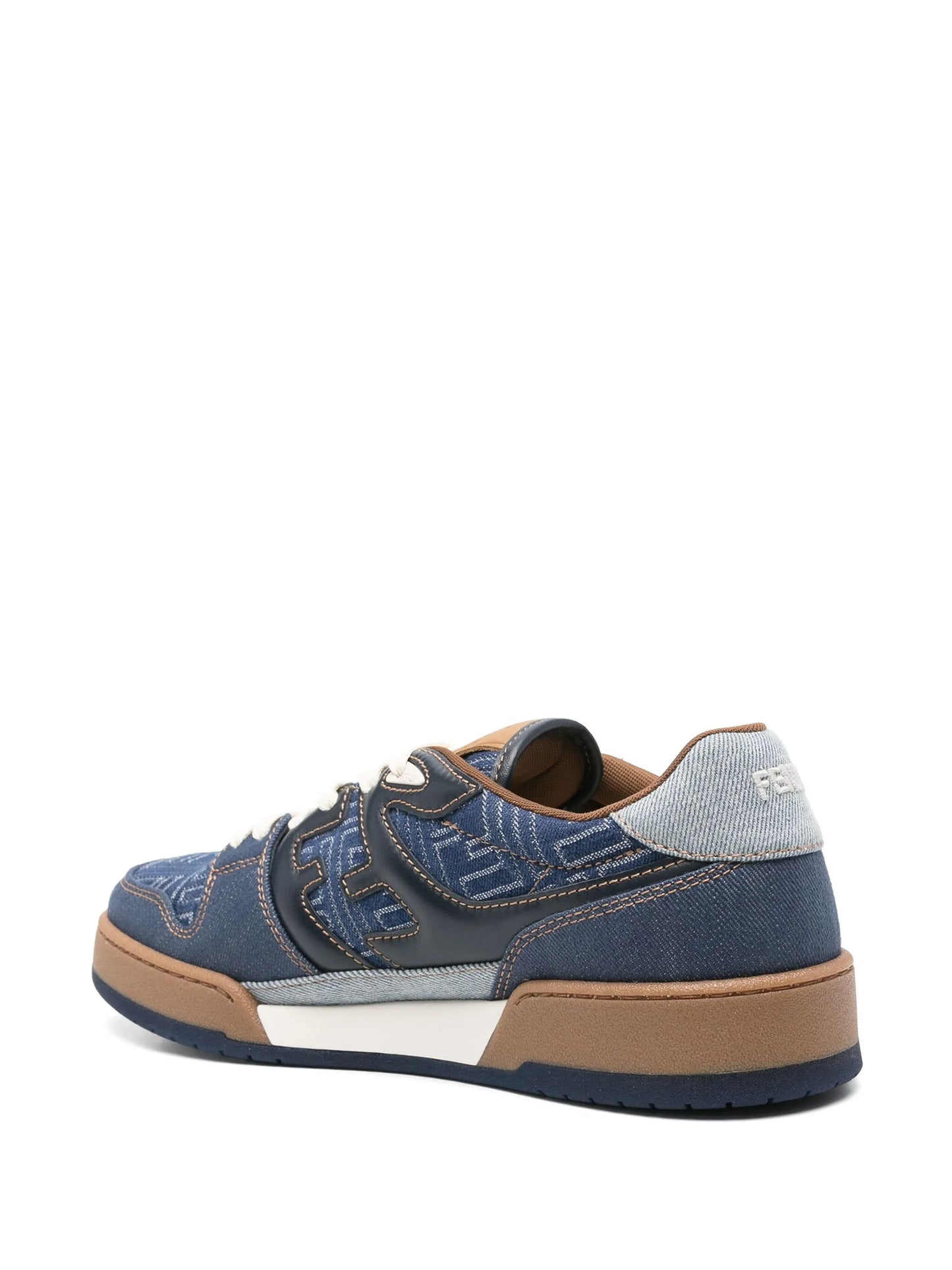 Match leather sneakers