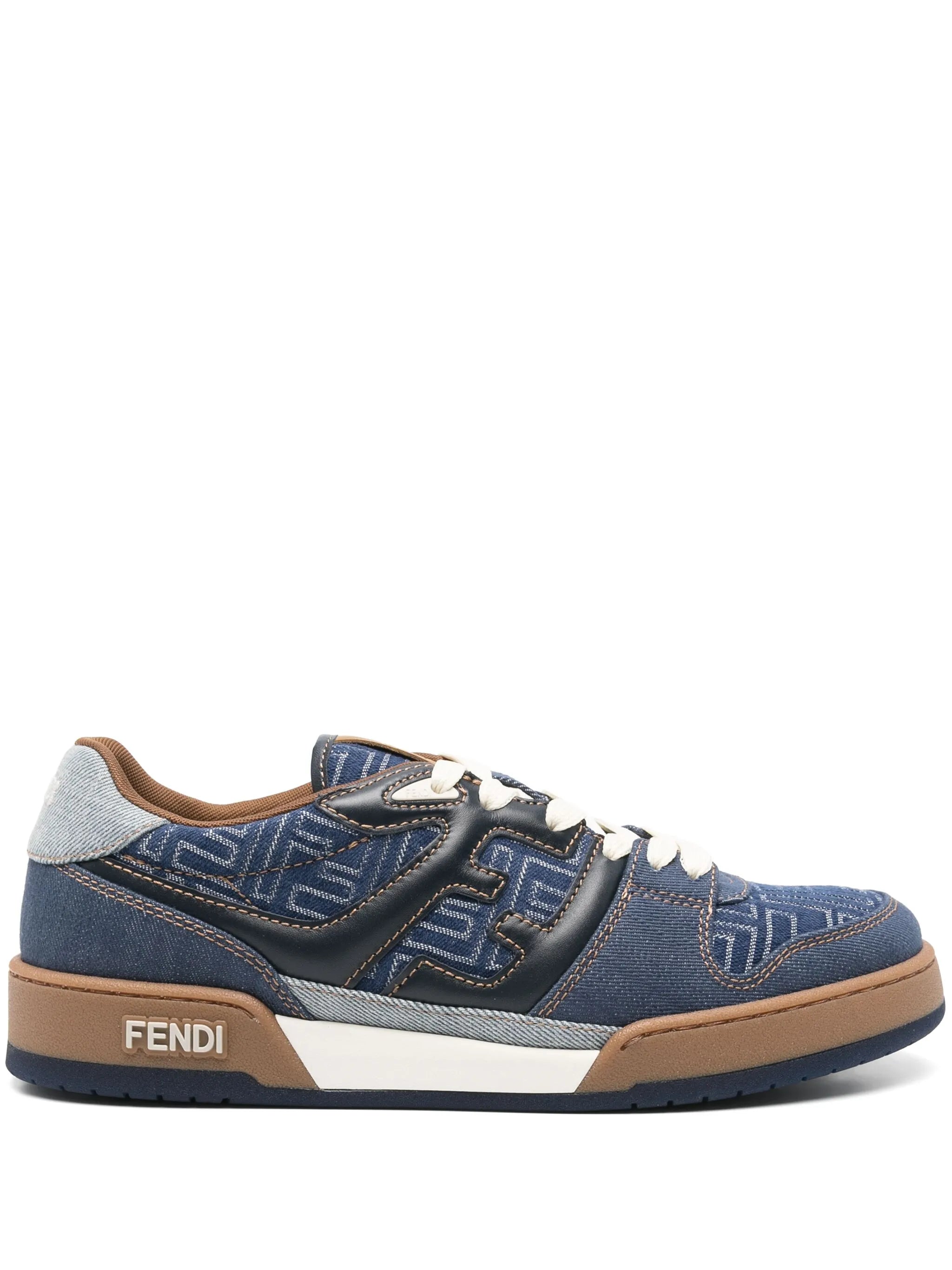 Match leather sneakers