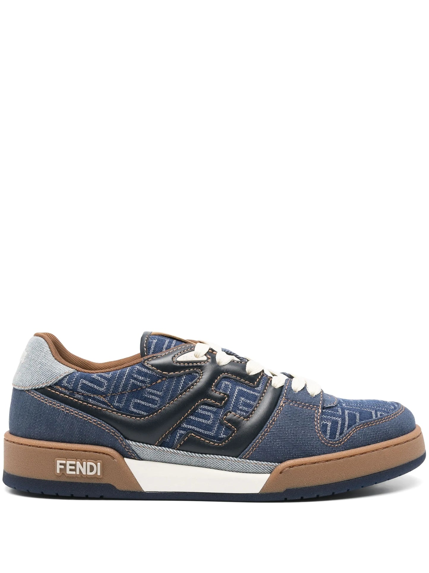 Match leather sneakers