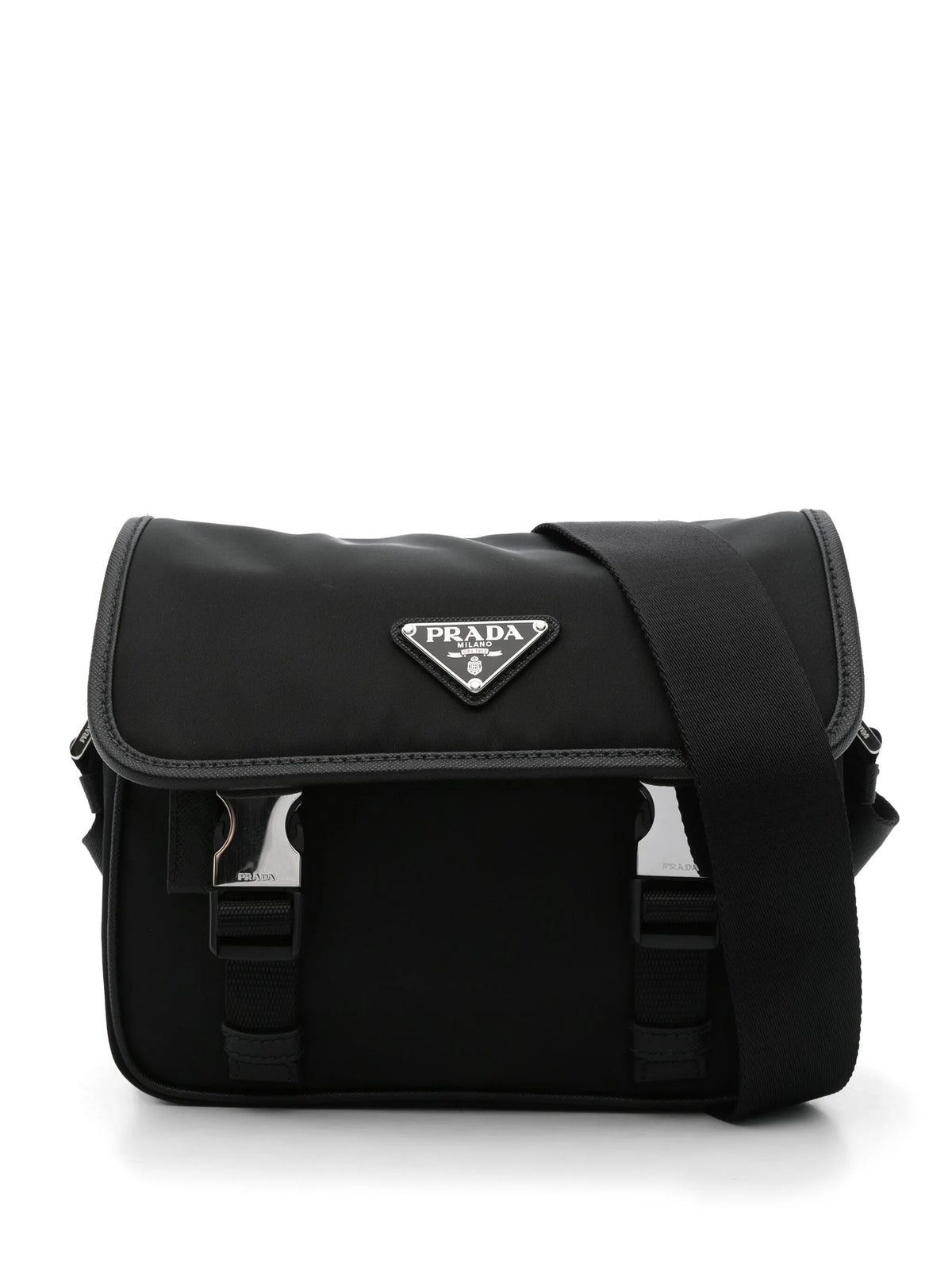 Re-Nylon and Saffiano leather shoulder bag