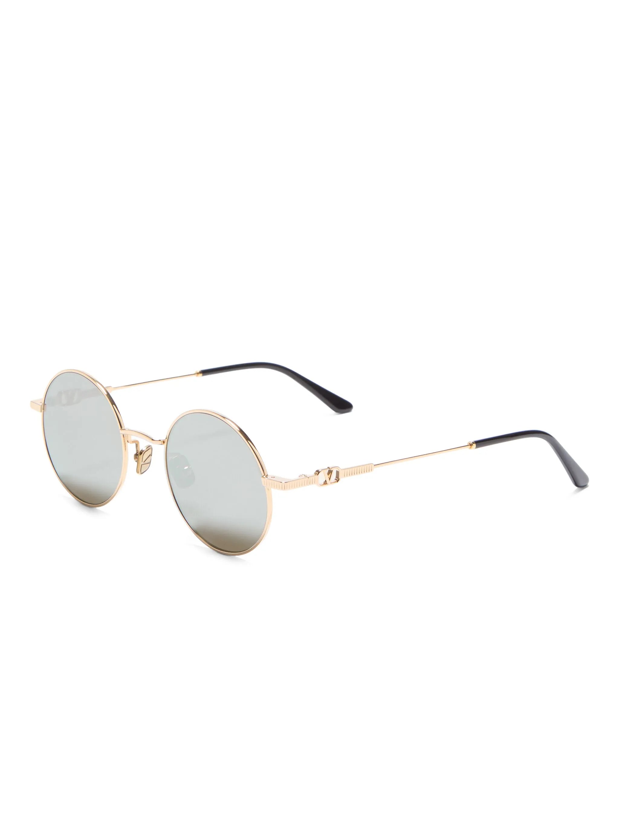 round-frame mirrored sunglasses