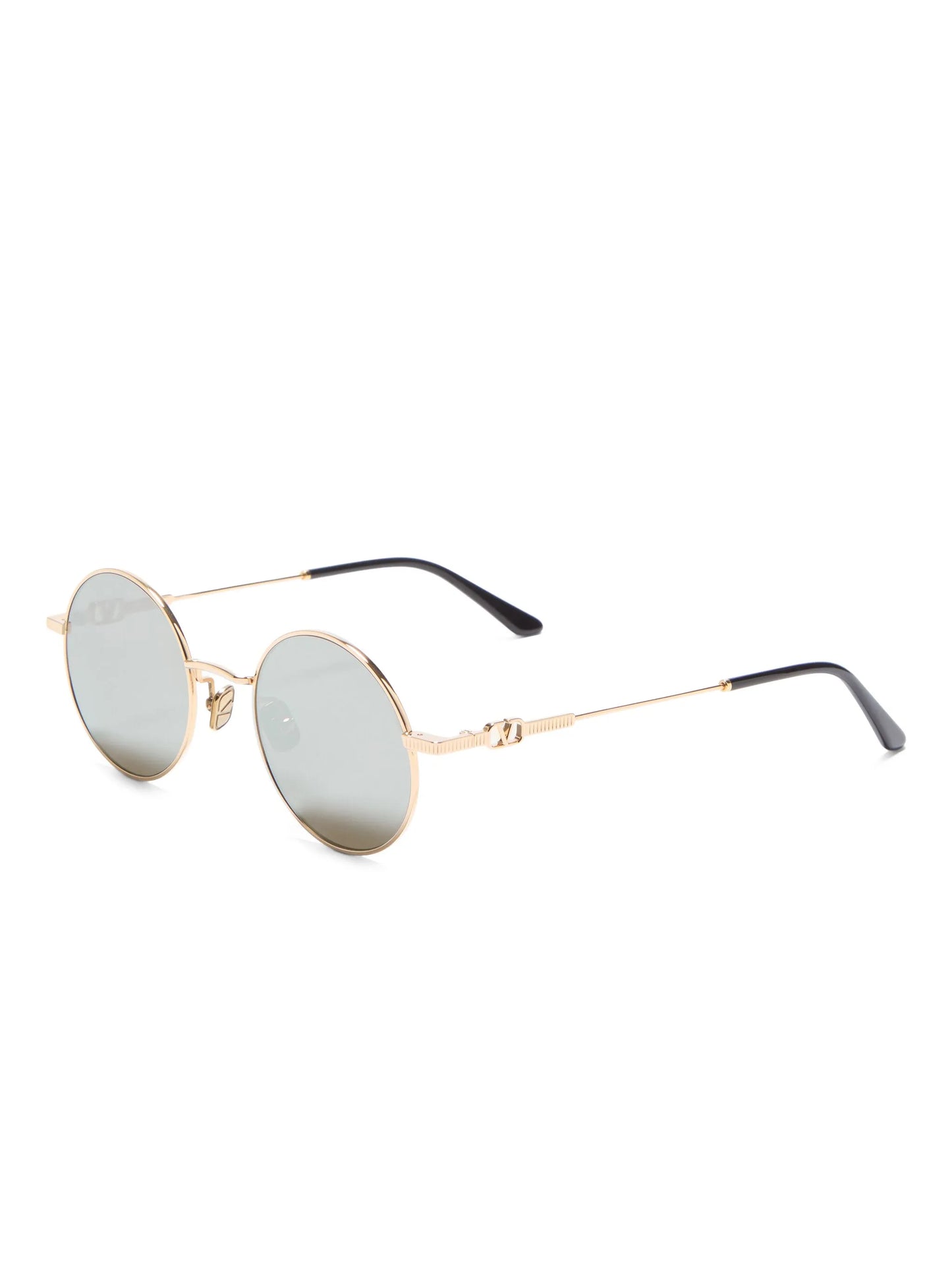 round-frame mirrored sunglasses
