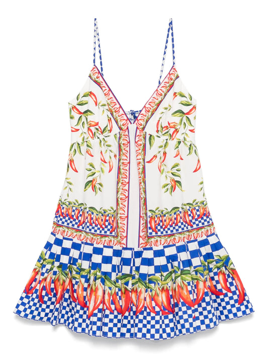 printed mini dress