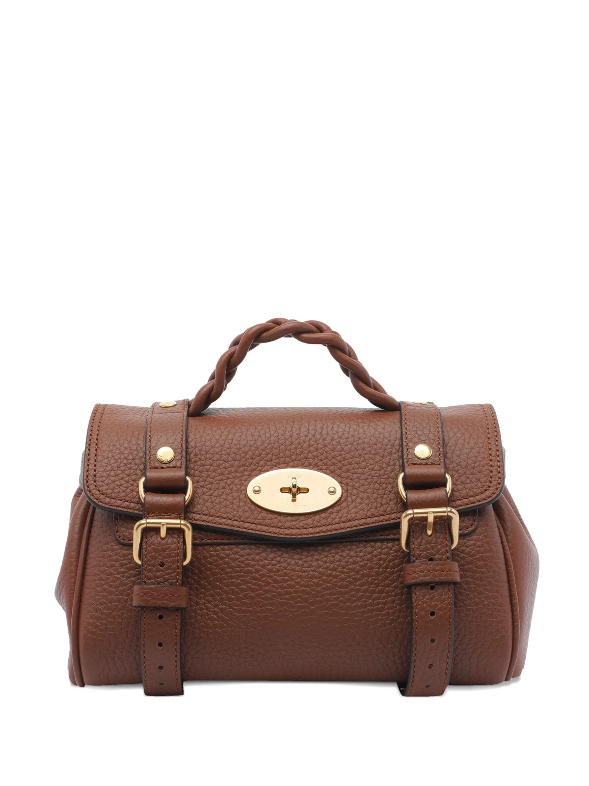 braided-handle leather crossbody bag