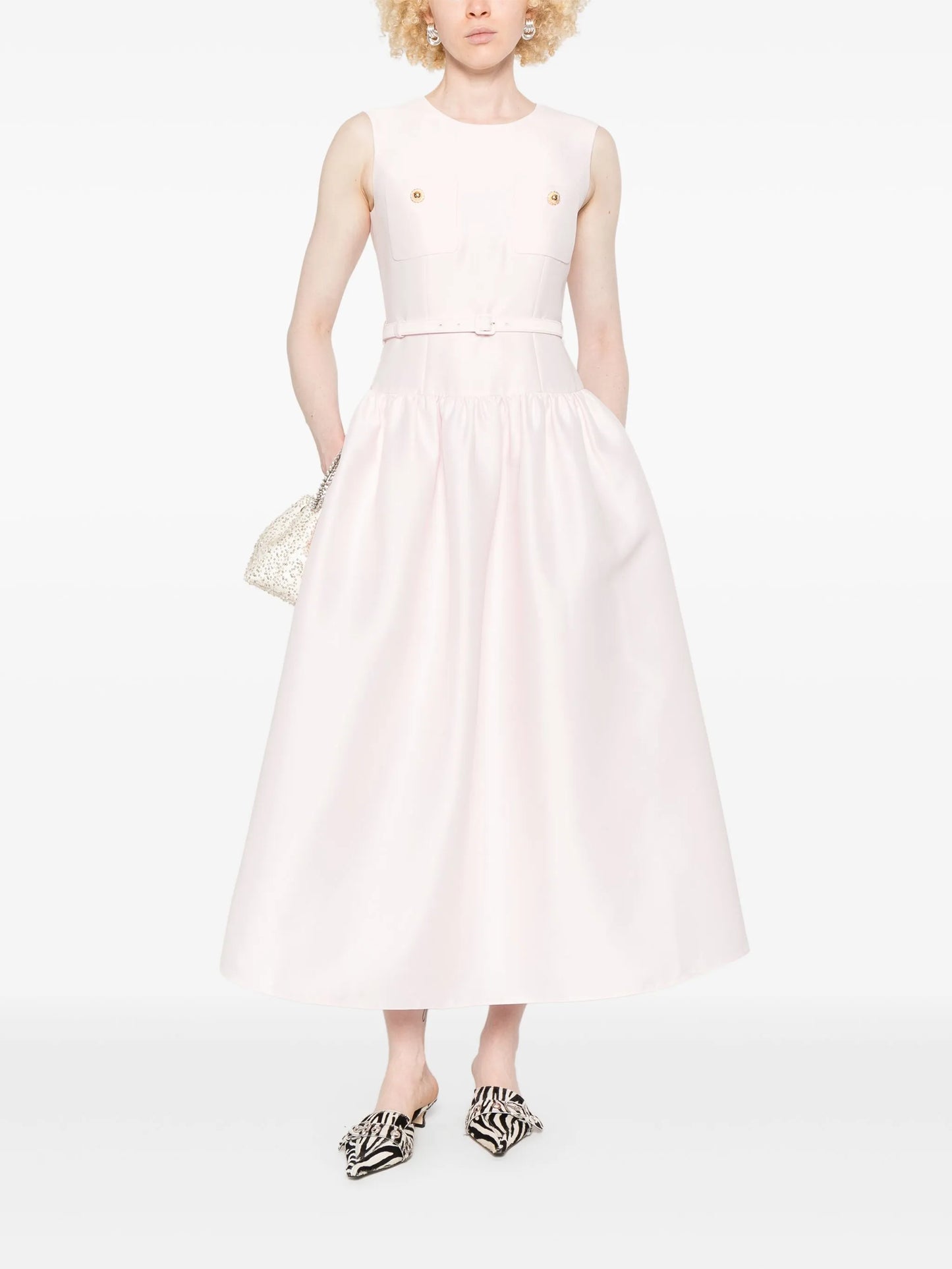 taffeta midi dress