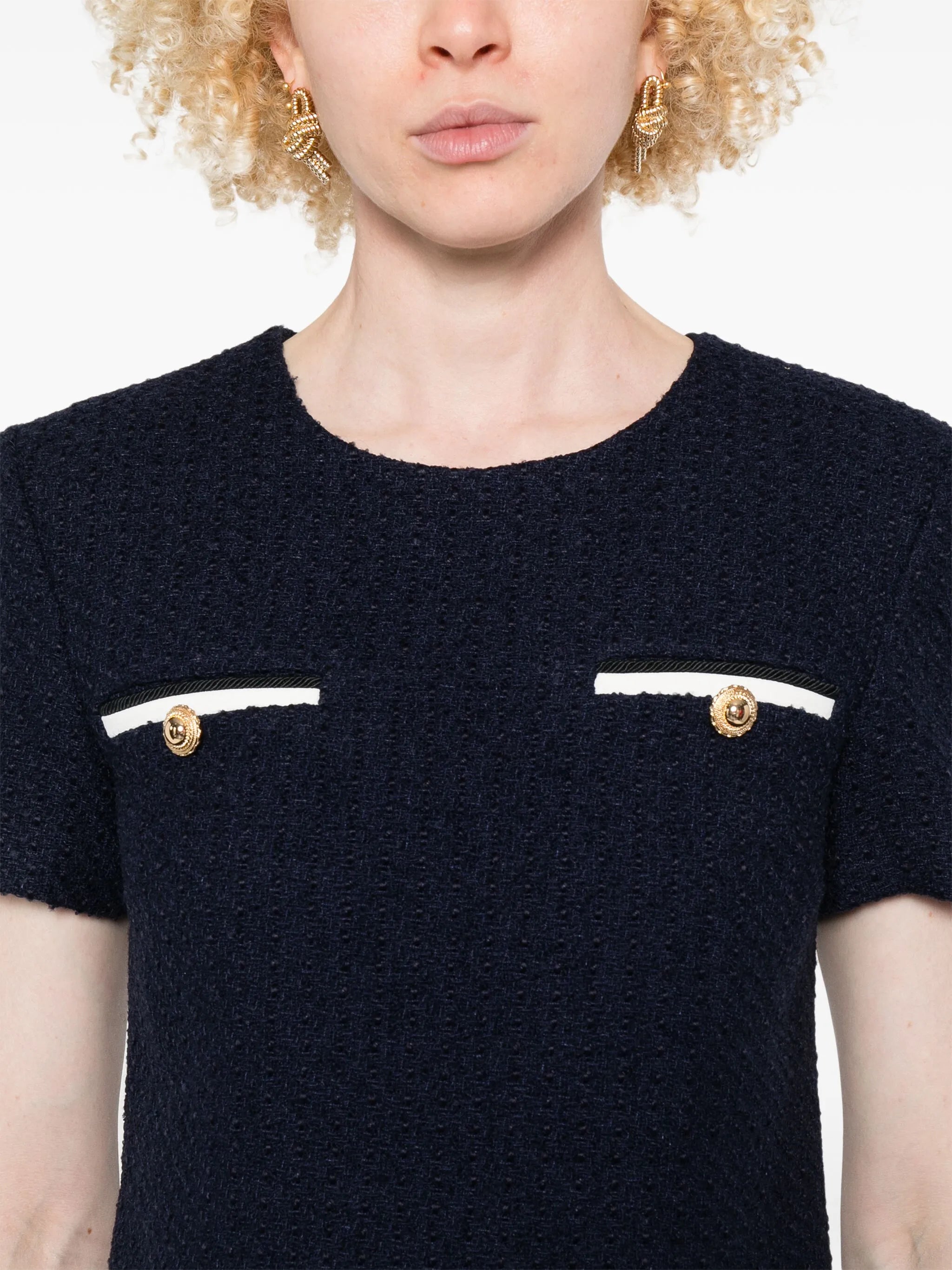 bouclé mini dress