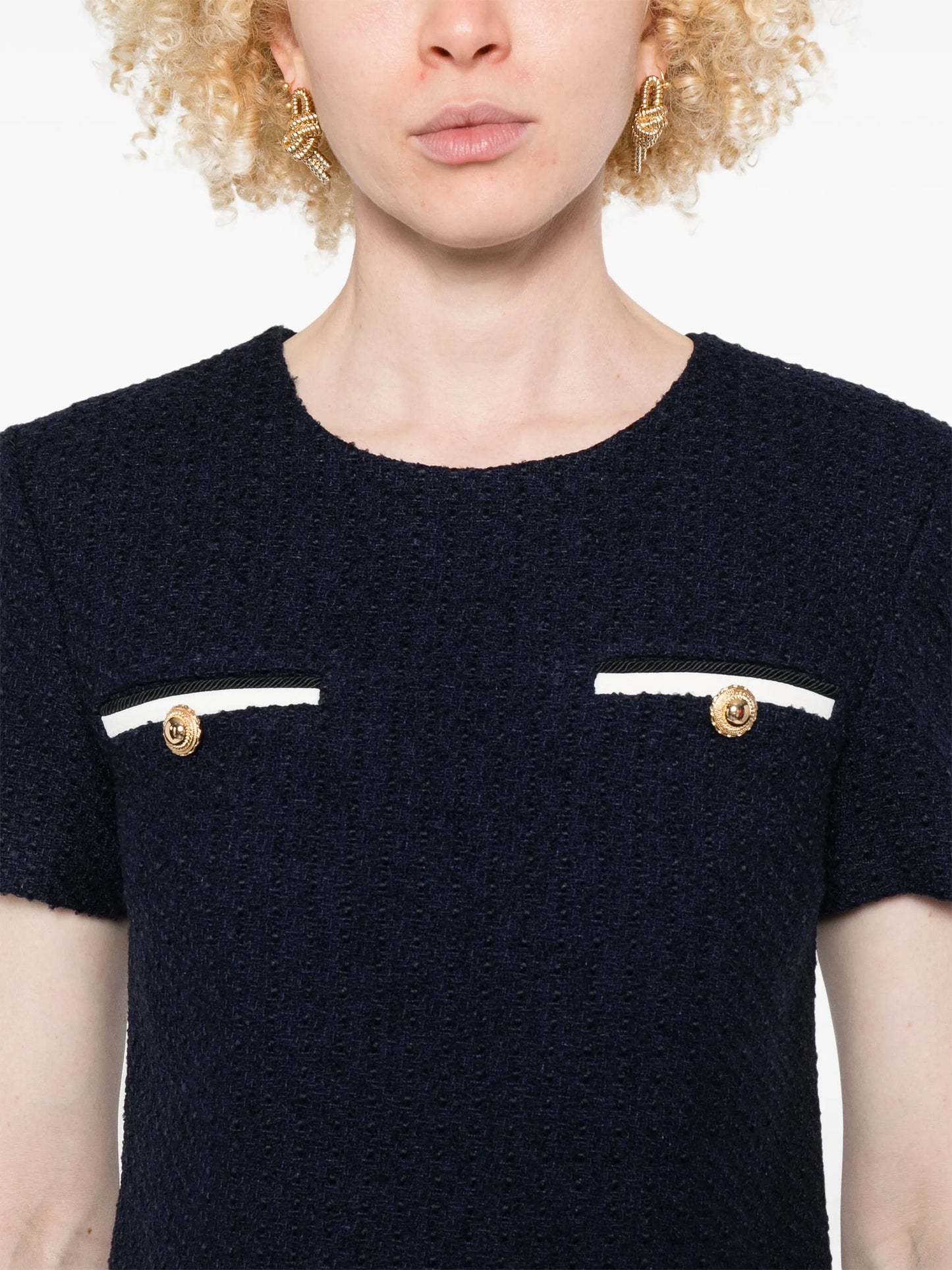 bouclé mini dress
