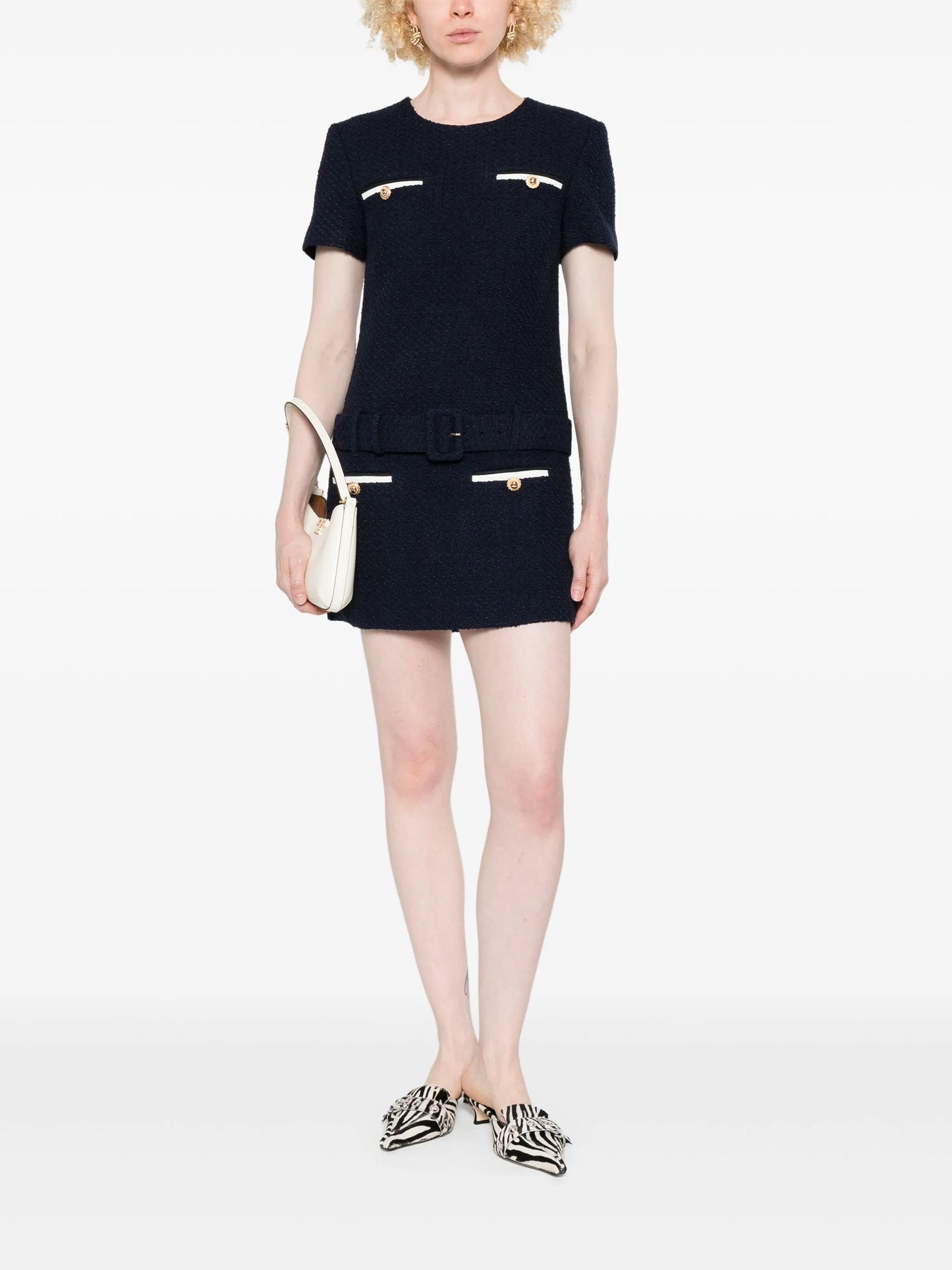 bouclé mini dress